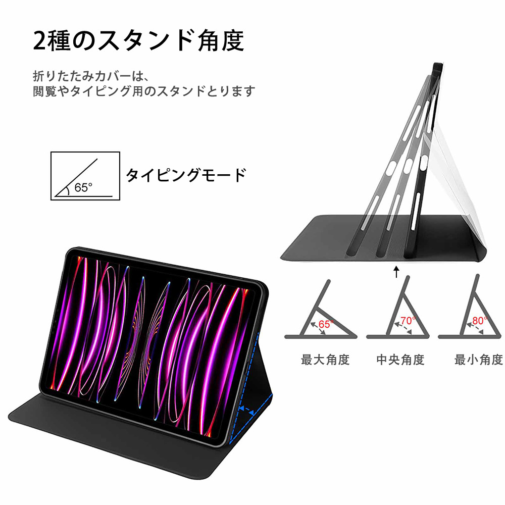 呪術廻戦 Jujutsu Kaisen IPad ケース ブック型 PUレザー TPU 耐衝撃 軽量 薄型 ペン収納なし 全面保護 IPad 各モデル対応