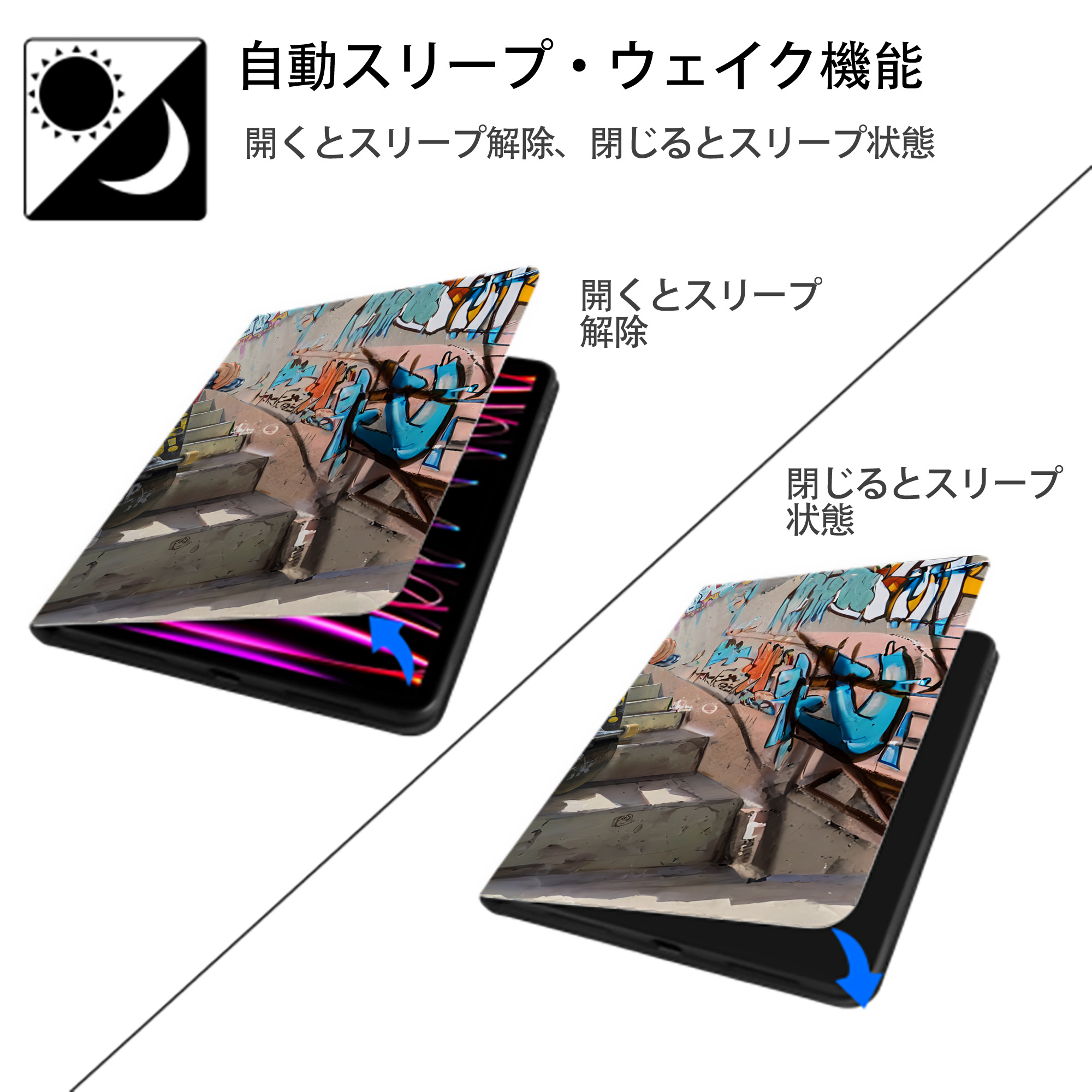 呪術廻戦 Jujutsu Kaisen IPad ケース ブック型 PUレザー TPU 耐衝撃 軽量 薄型 ペン収納なし 全面保護 IPad 各モデル対応