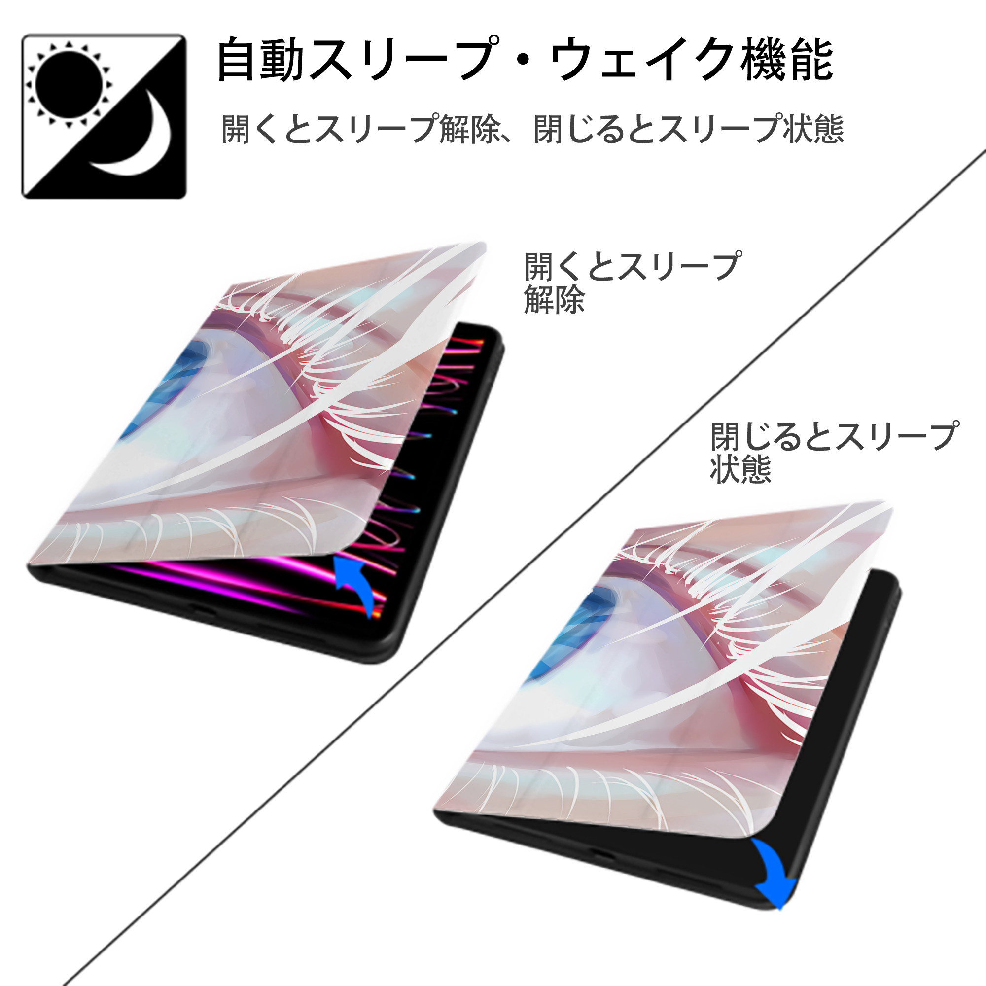 呪術廻戦 Jujutsu Kaisen IPad ケース ブック型 PUレザー TPU 耐衝撃 軽量 薄型 ペン収納なし 全面保護 IPad 各モデル対応