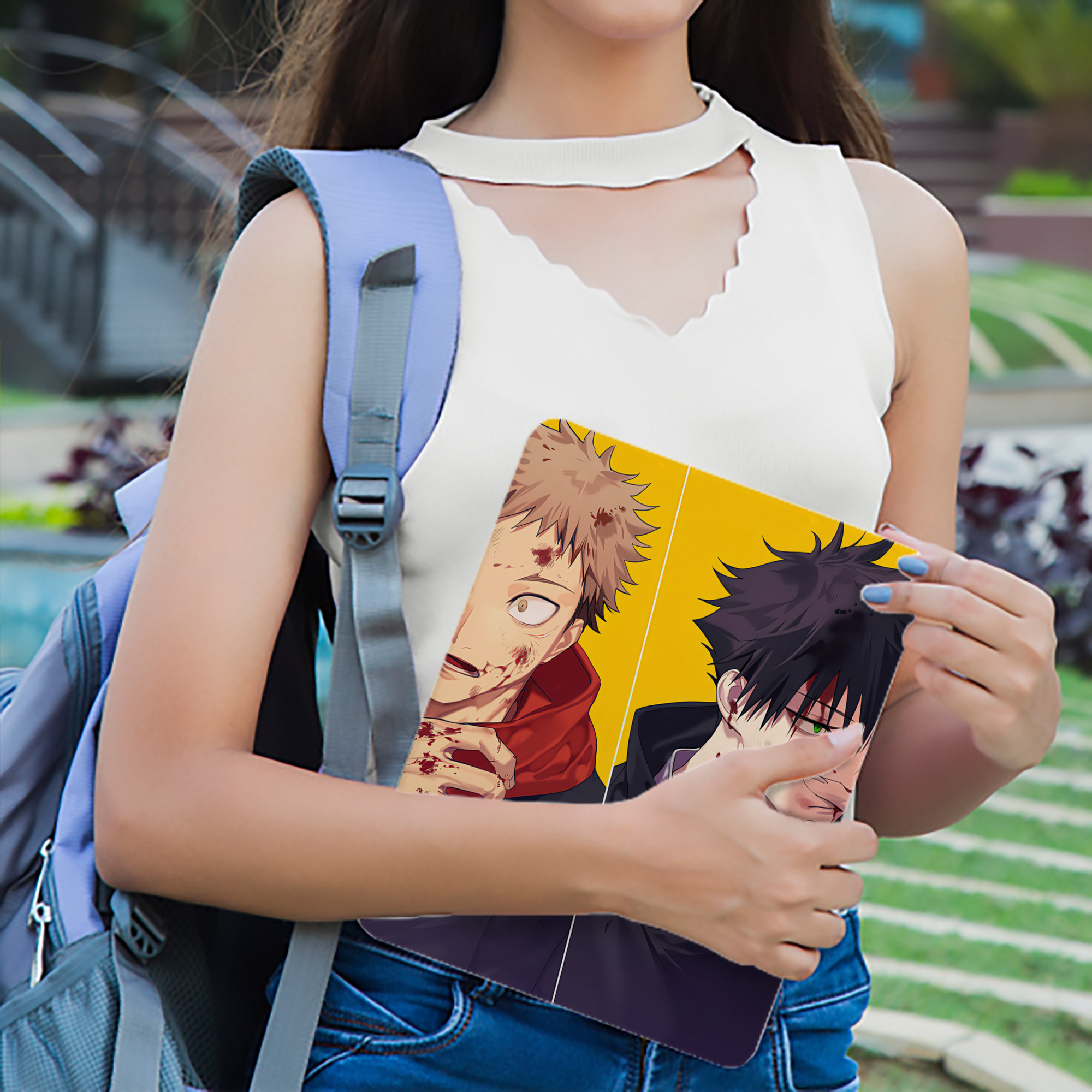 呪術廻戦 Jujutsu Kaisen IPad ケース ブック型 PUレザー TPU 耐衝撃 軽量 薄型 ペン収納なし 全面保護 IPad 各モデル対応