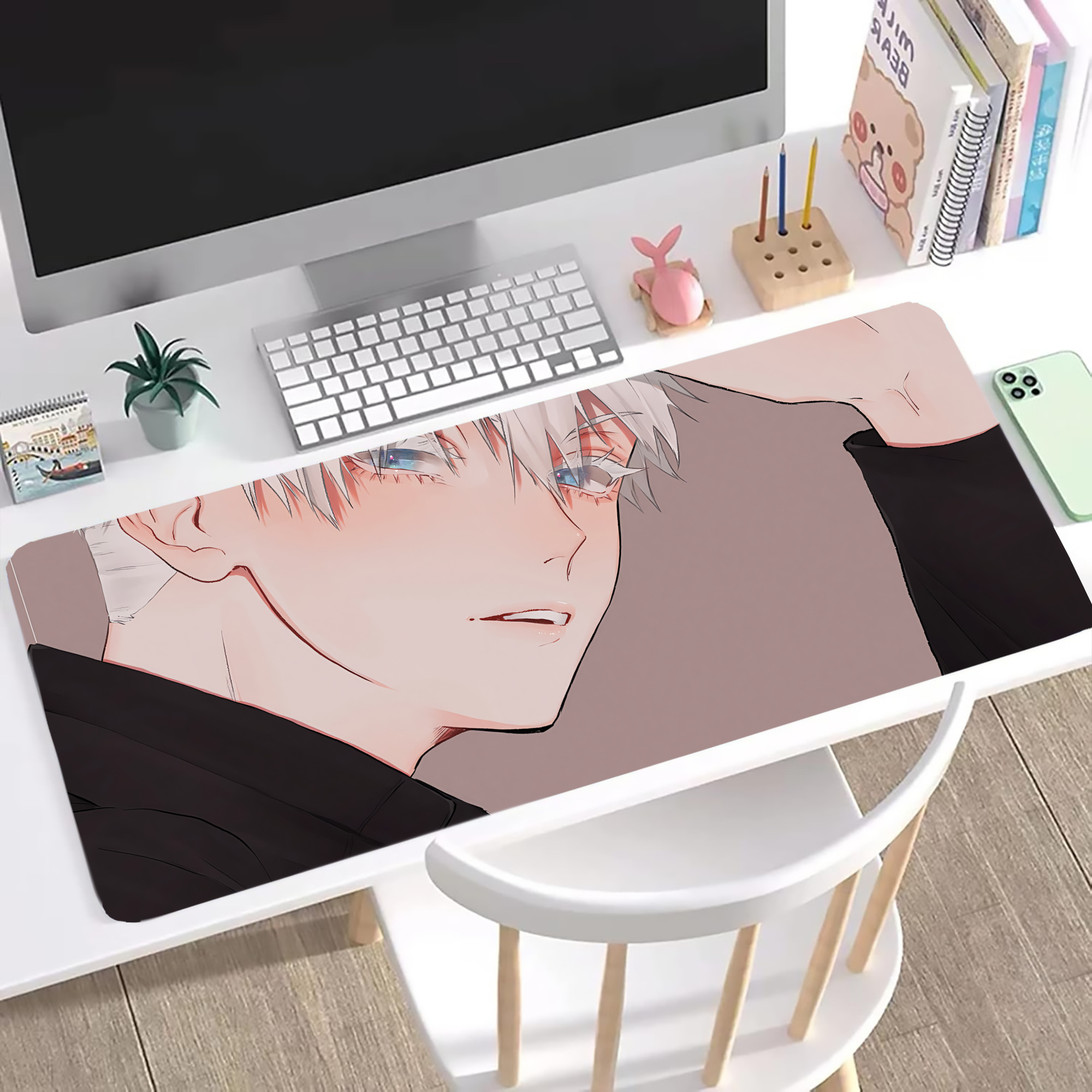 （画像用） 呪術廻戦 Jujutsu Kaisen ステッチ加工 大判デスクマット／滑り止めマウスパッド