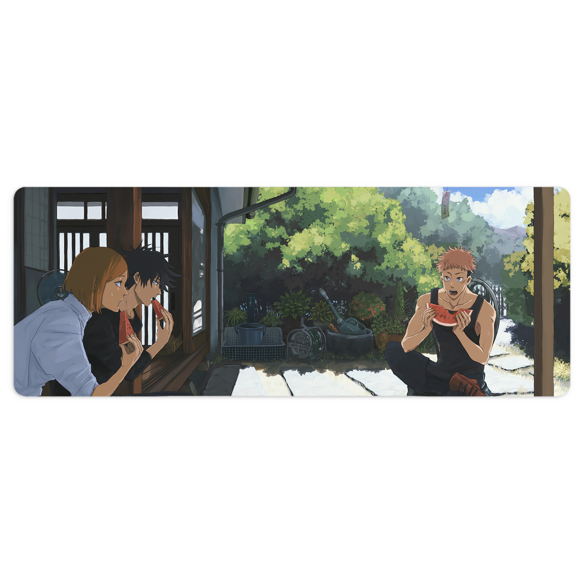 （画像用） 呪術廻戦 Jujutsu Kaisen ステッチ加工 大判デスクマット／滑り止めマウスパッド