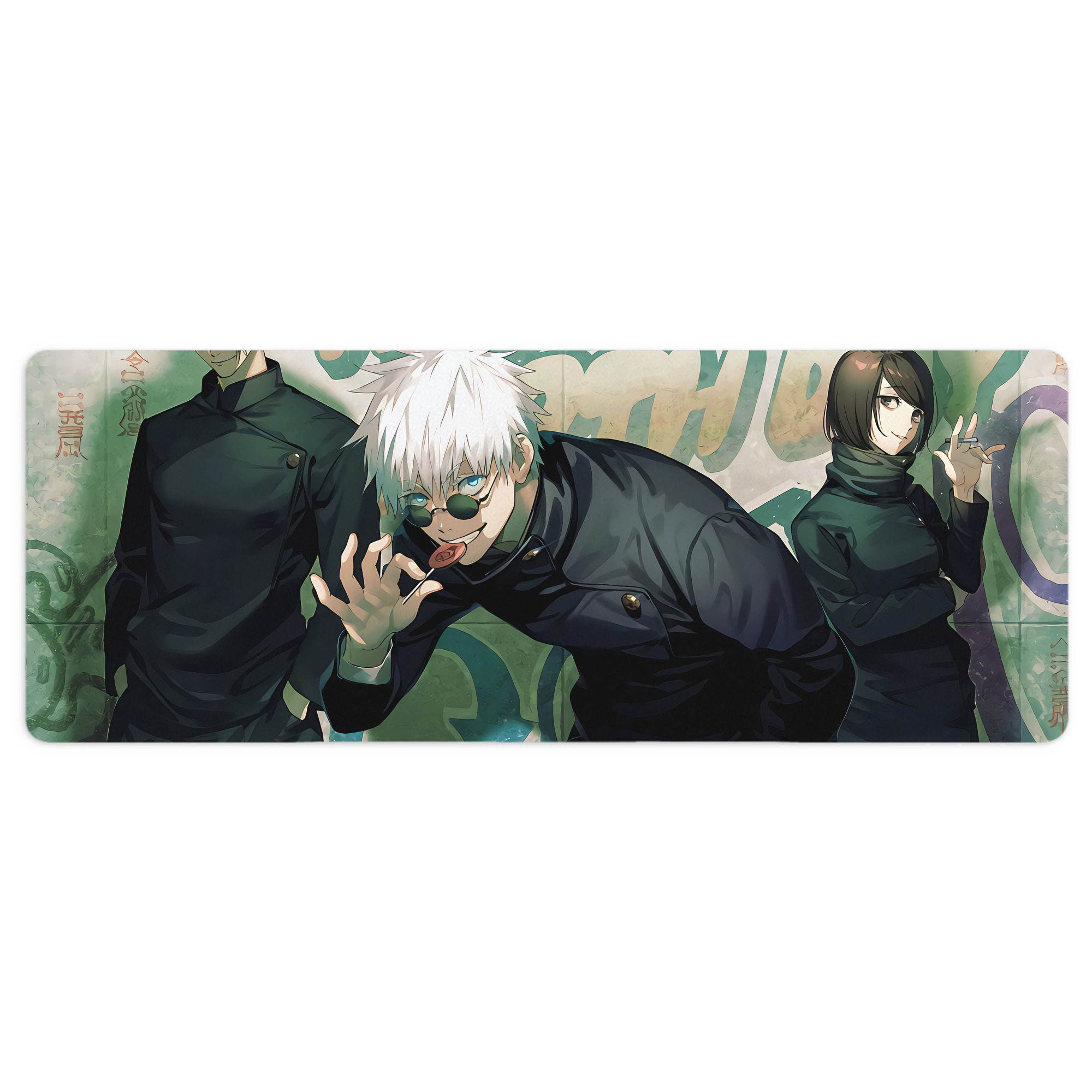 （画像用） 呪術廻戦 Jujutsu Kaisen ステッチ加工 大判デスクマット／滑り止めマウスパッド