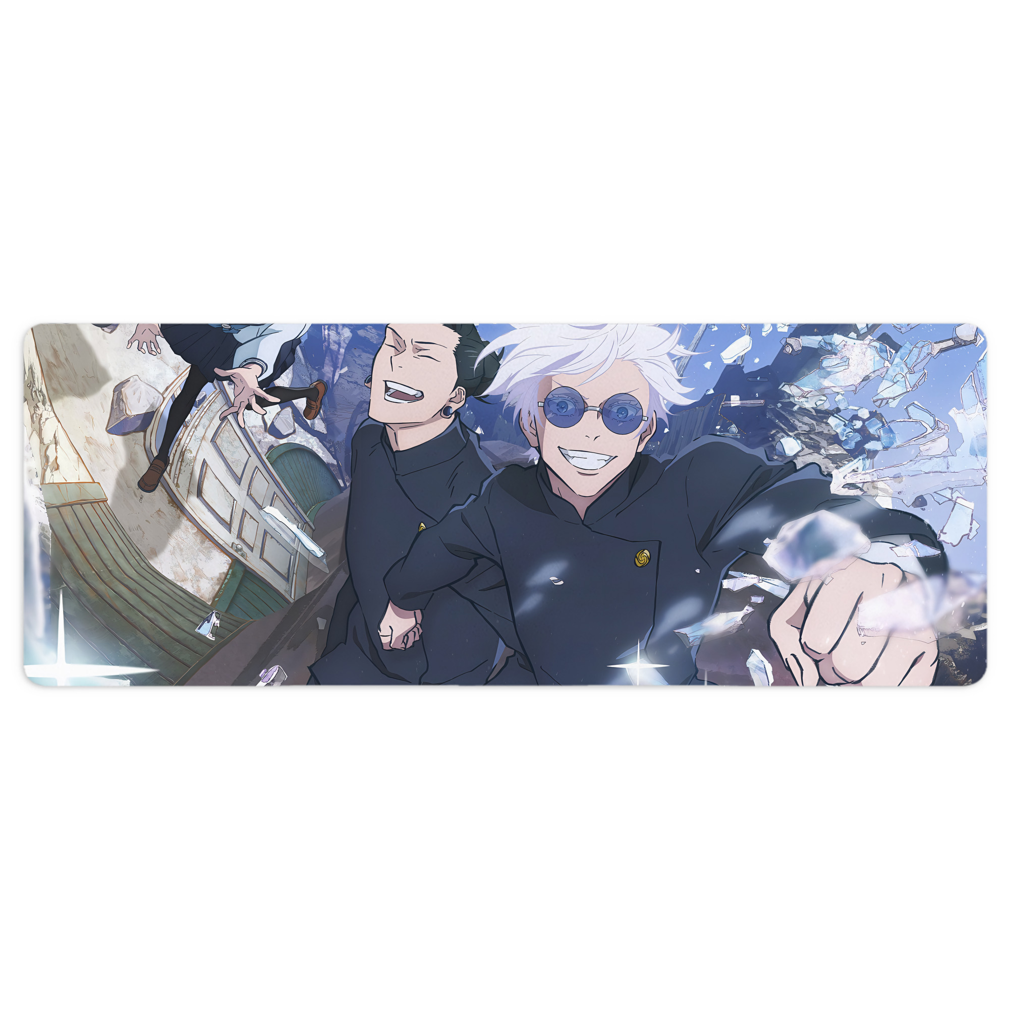 （画像用） 呪術廻戦 Jujutsu Kaisen ステッチ加工 大判デスクマット／滑り止めマウスパッド