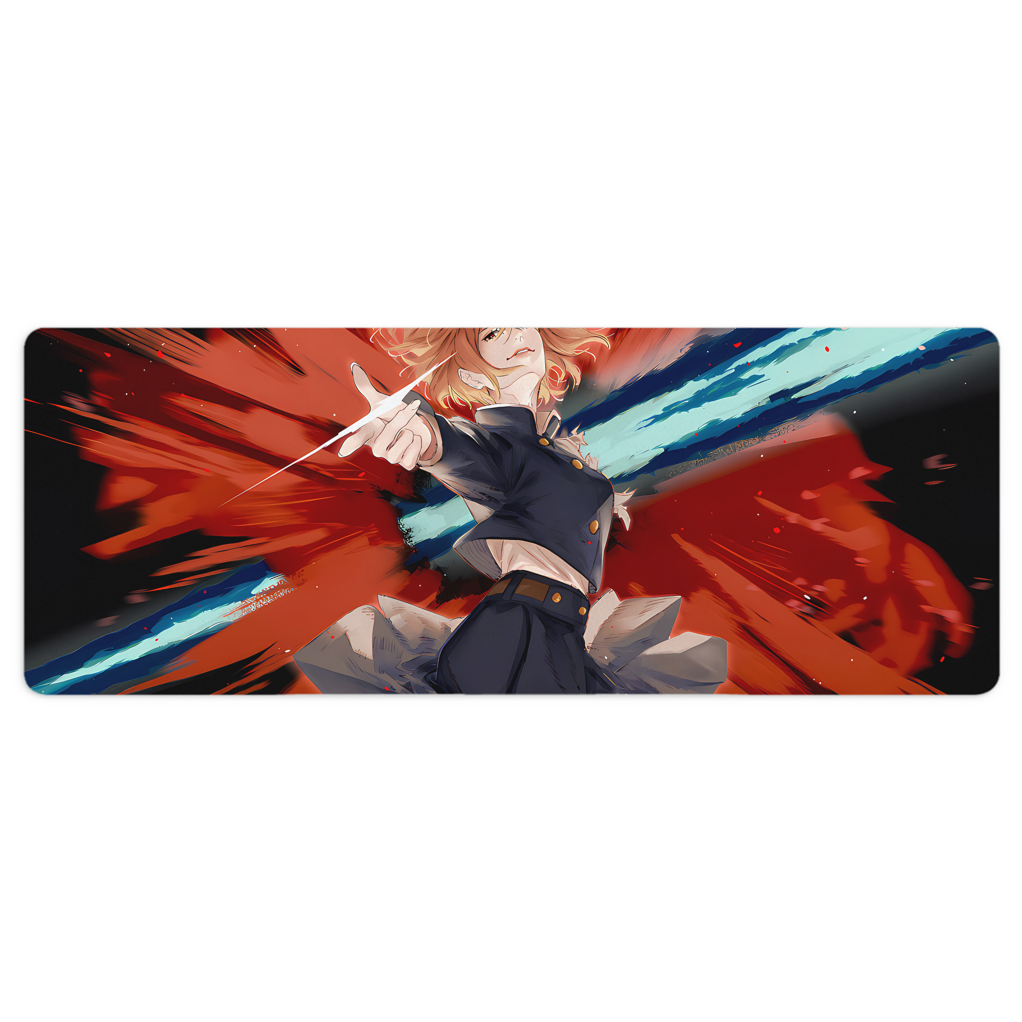 （画像用） 呪術廻戦 Jujutsu Kaisen ステッチ加工 大判デスクマット／滑り止めマウスパッド