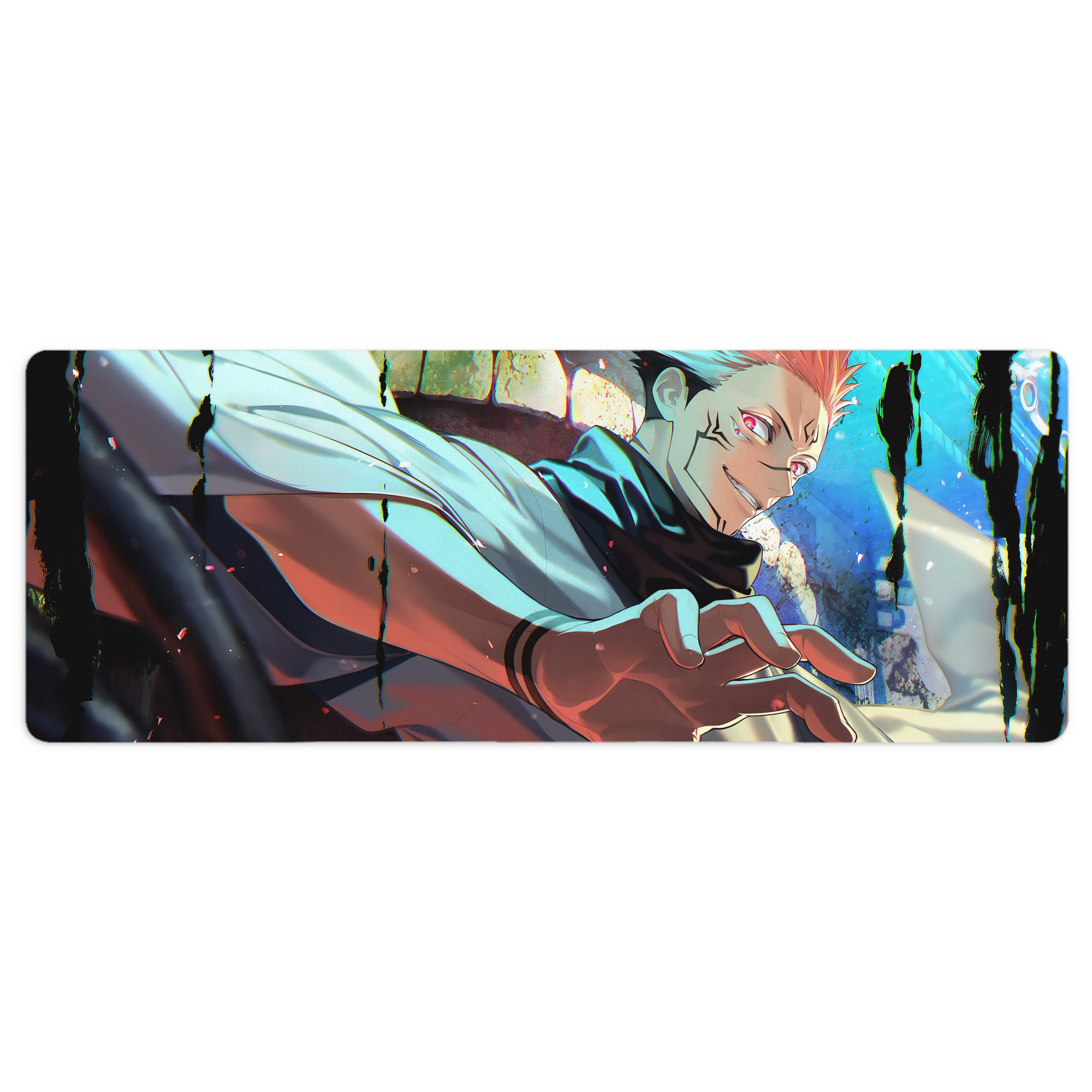 （画像用） 呪術廻戦 Jujutsu Kaisen ステッチ加工 大判デスクマット／滑り止めマウスパッド