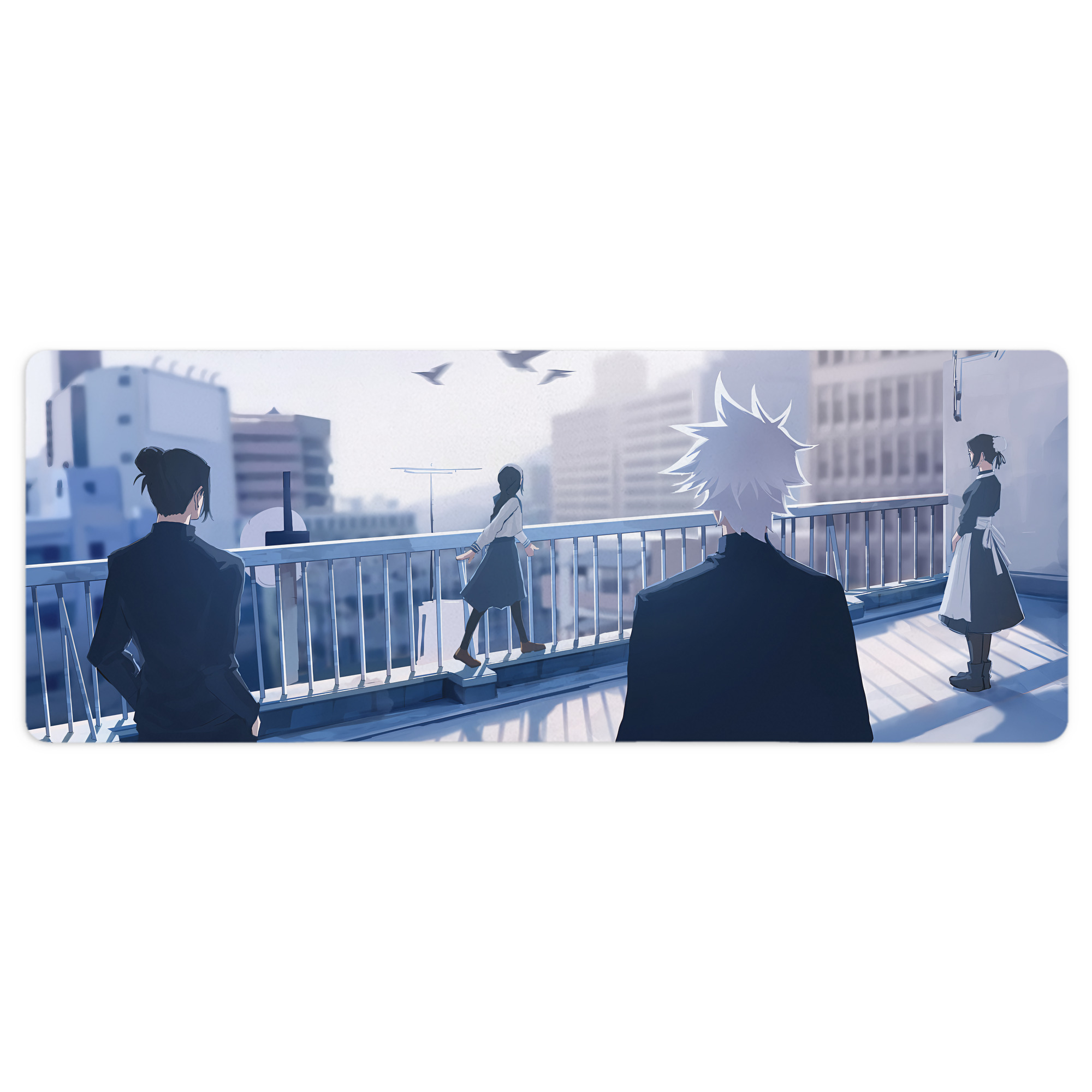 （画像用） 呪術廻戦 Jujutsu Kaisen ステッチ加工 大判デスクマット／滑り止めマウスパッド