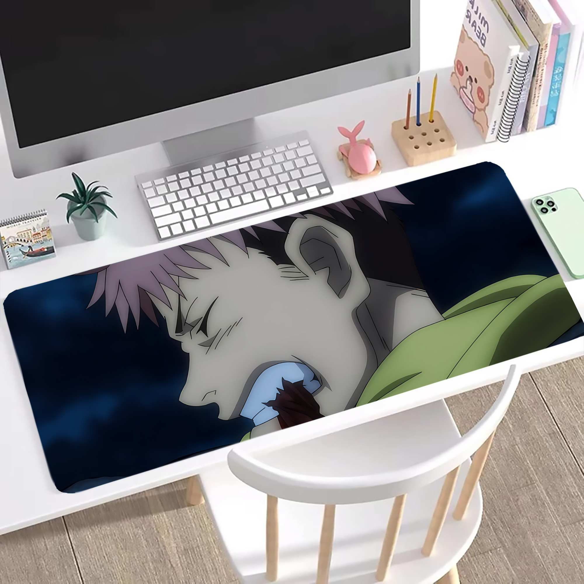 （画像用） 呪術廻戦 Jujutsu Kaisen ステッチ加工 大判デスクマット／滑り止めマウスパッド