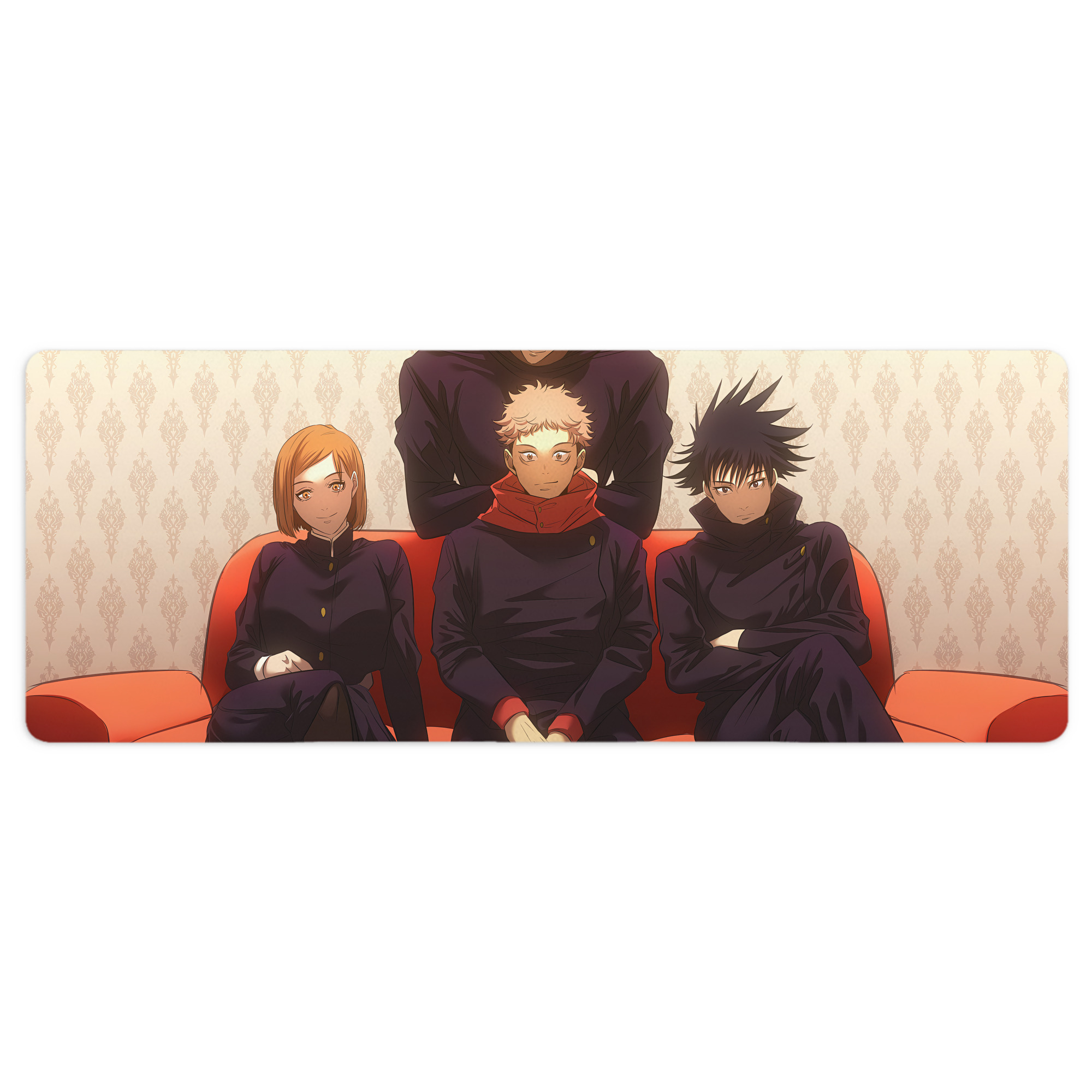 （画像用） 呪術廻戦 Jujutsu Kaisen ステッチ加工 大判デスクマット／滑り止めマウスパッド