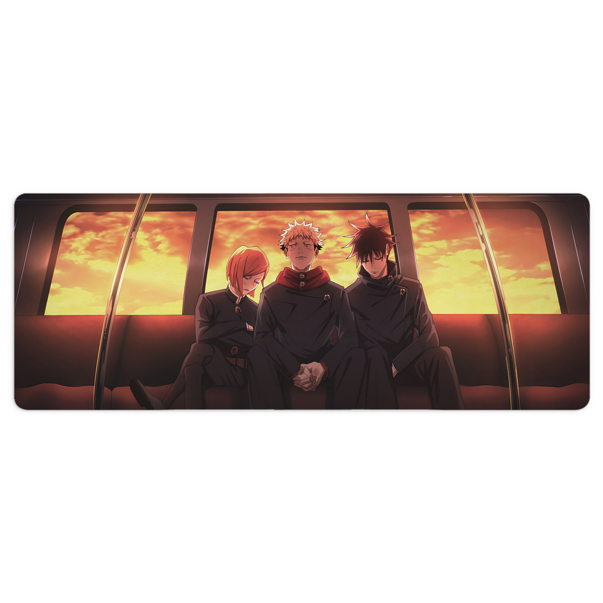 （画像用） 呪術廻戦 Jujutsu Kaisen ステッチ加工 大判デスクマット／滑り止めマウスパッド