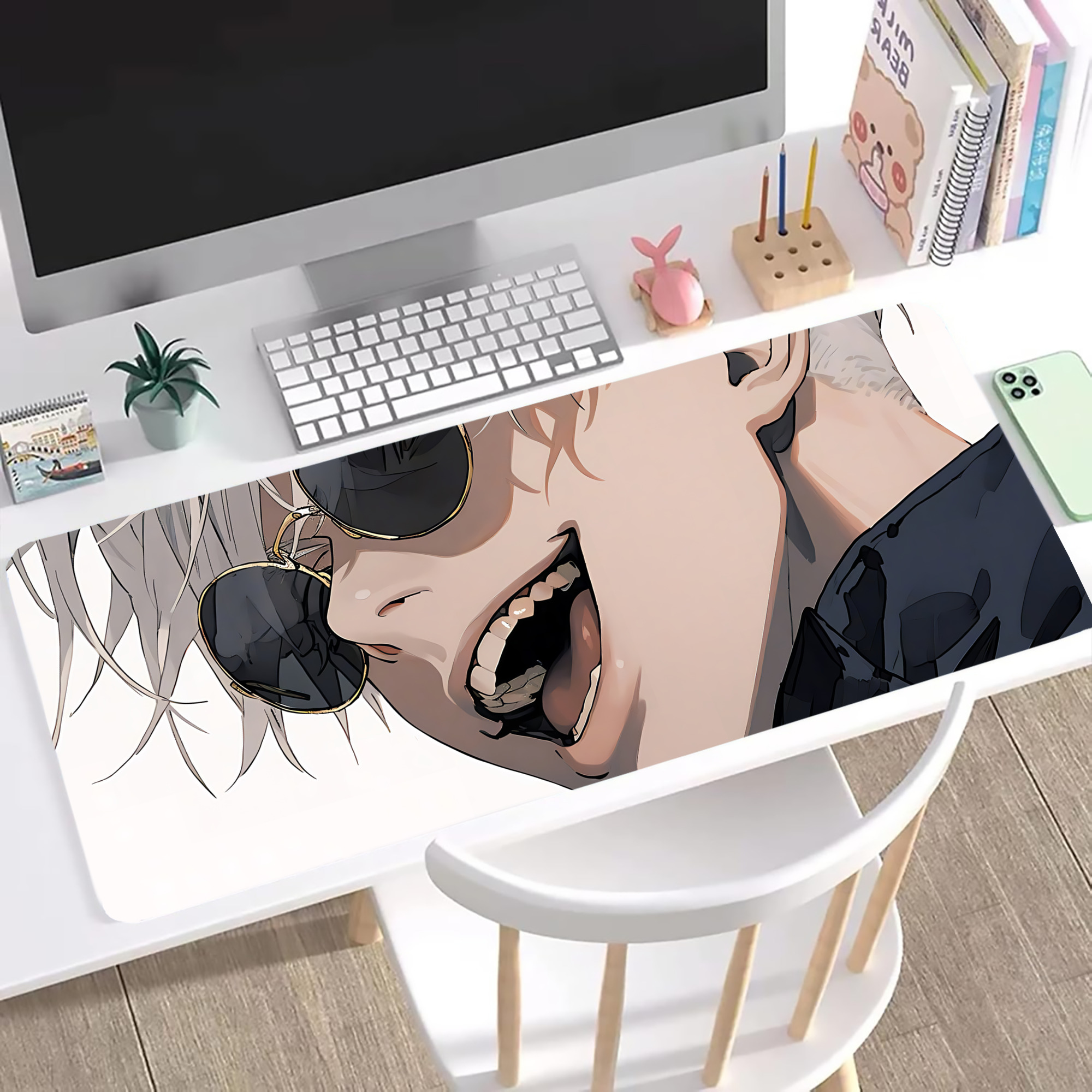 （画像用） 呪術廻戦 Jujutsu Kaisen ステッチ加工 大判デスクマット／滑り止めマウスパッド