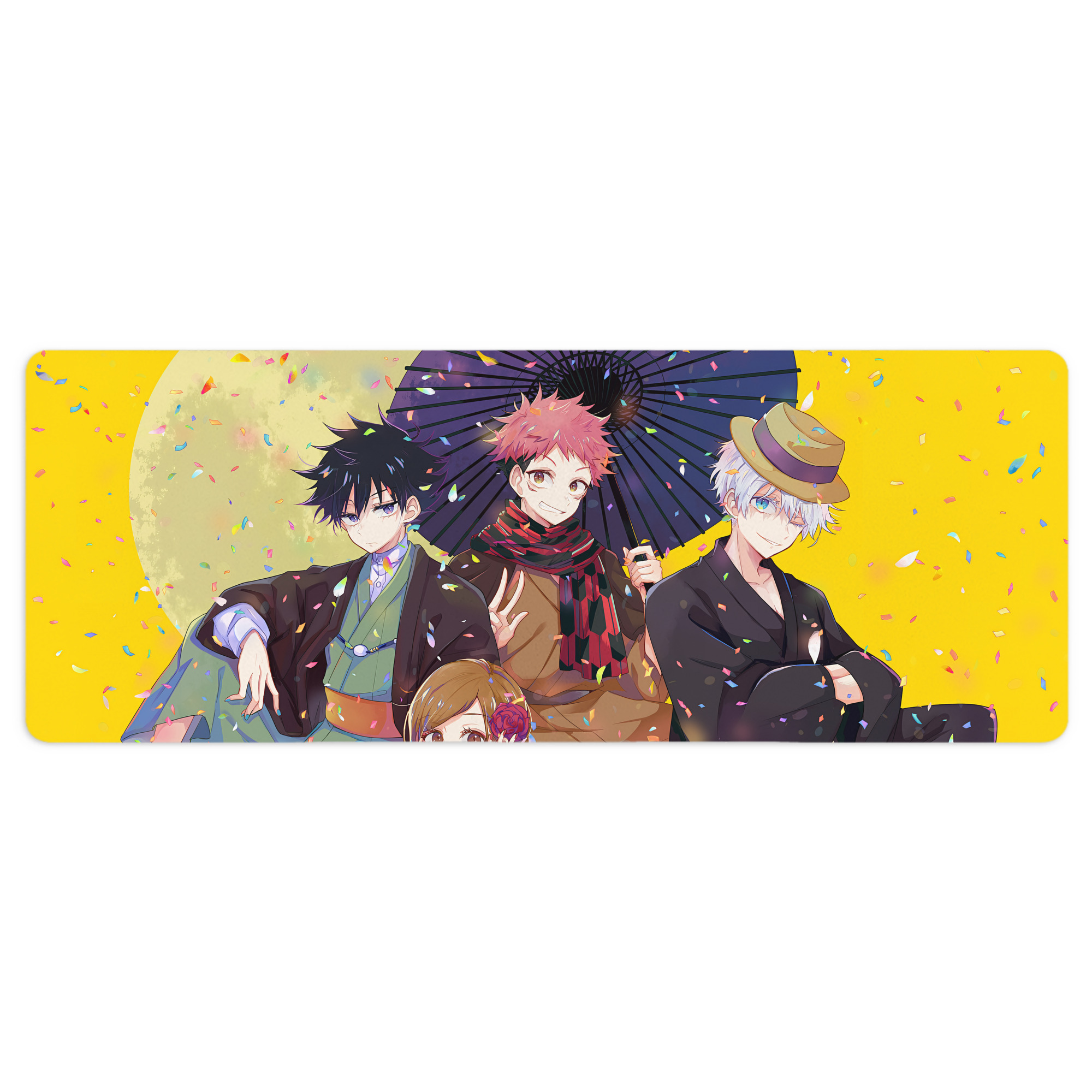 （画像用） 呪術廻戦 Jujutsu Kaisen ステッチ加工 大判デスクマット／滑り止めマウスパッド