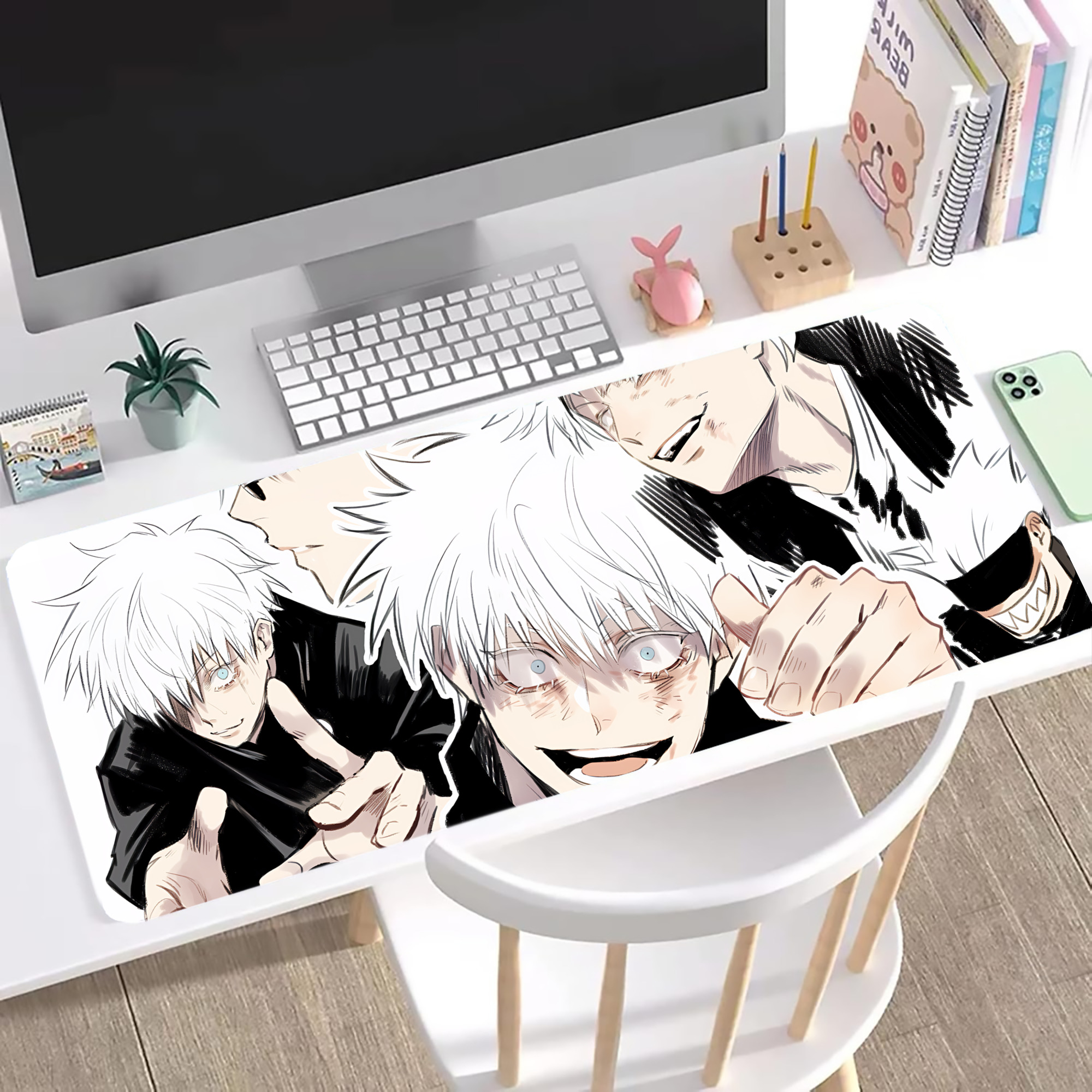 （画像用） 呪術廻戦 Jujutsu Kaisen ステッチ加工 大判デスクマット／滑り止めマウスパッド