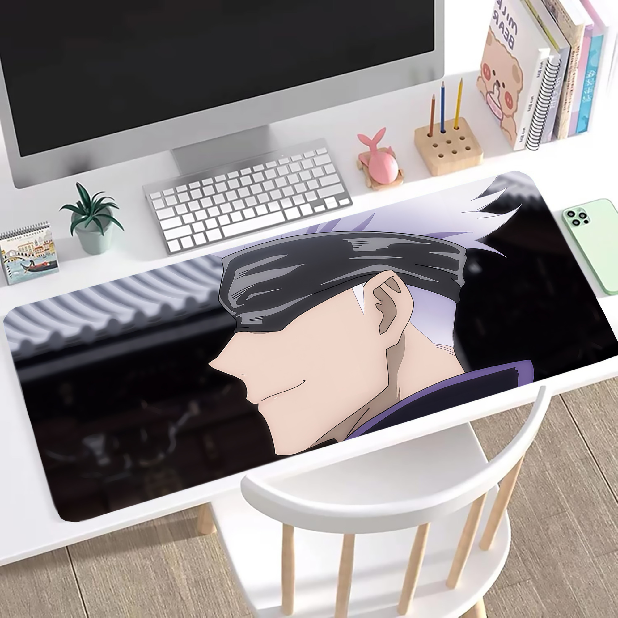 （画像用） 呪術廻戦 Jujutsu Kaisen ステッチ加工 大判デスクマット／滑り止めマウスパッド