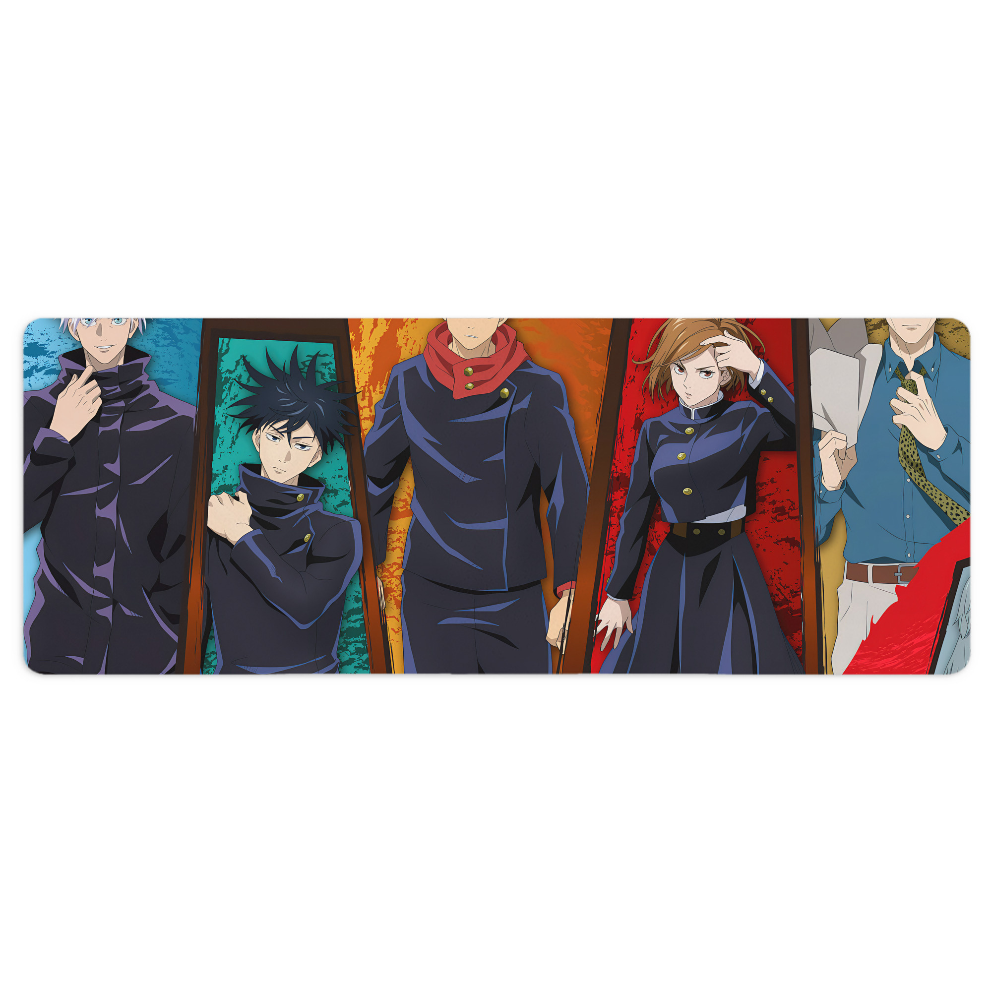 （画像用） 呪術廻戦 Jujutsu Kaisen ステッチ加工 大判デスクマット／滑り止めマウスパッド