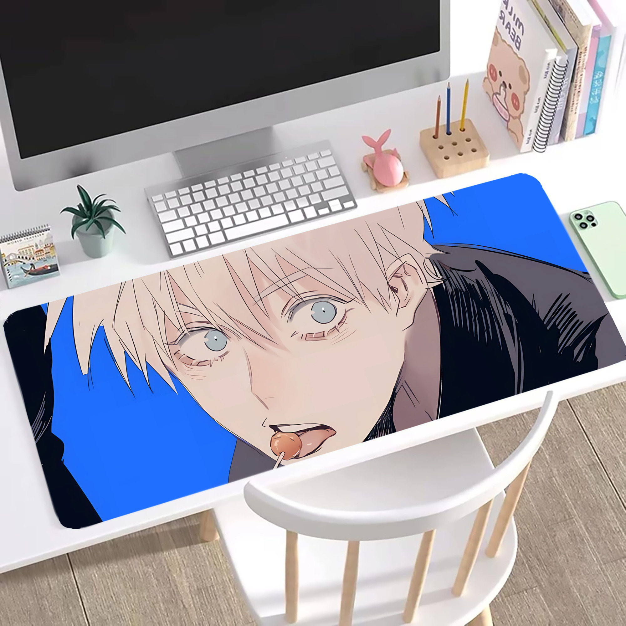 （画像用） 呪術廻戦 Jujutsu Kaisen ステッチ加工 大判デスクマット／滑り止めマウスパッド