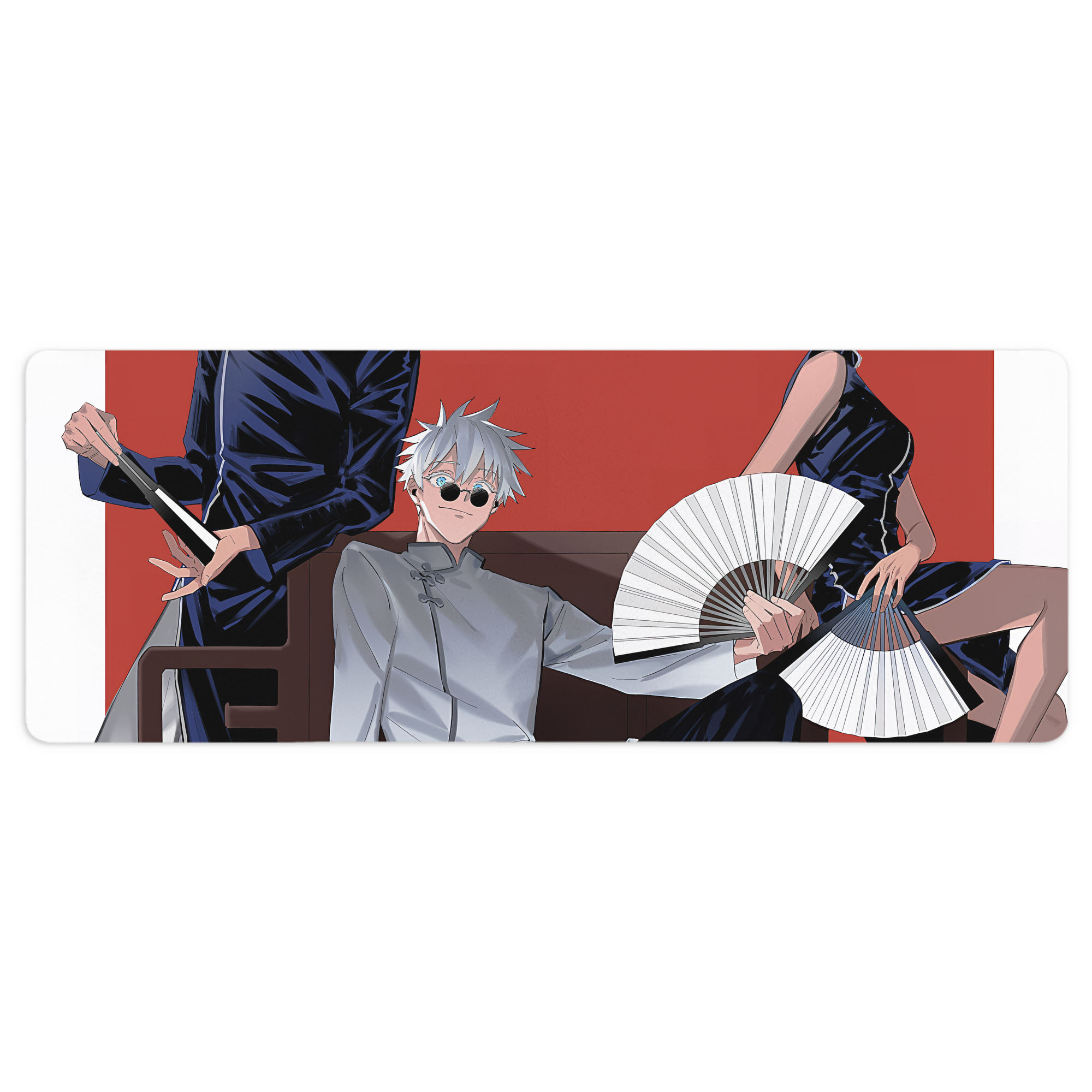 （画像用） 呪術廻戦 Jujutsu Kaisen ステッチ加工 大判デスクマット／滑り止めマウスパッド