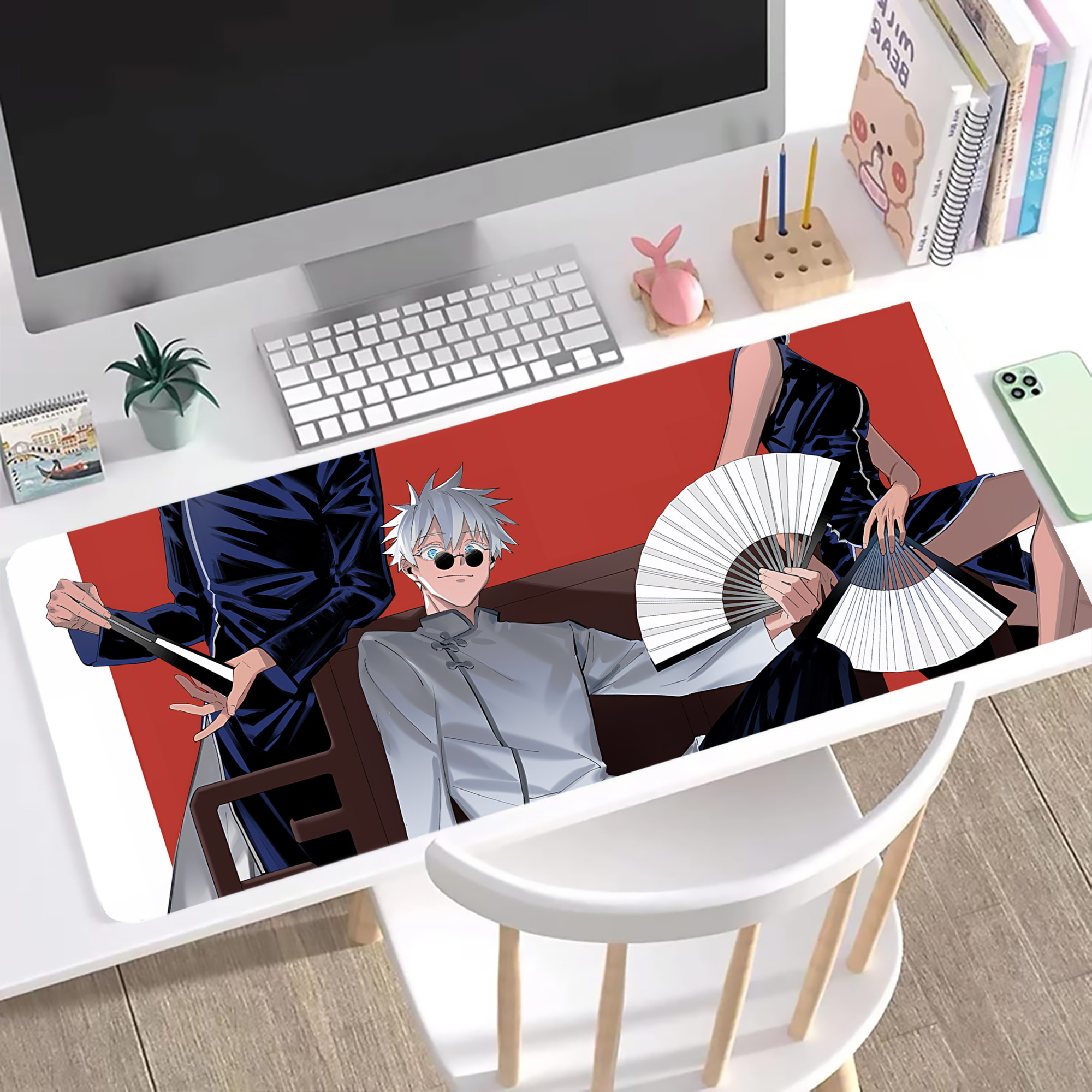 （画像用） 呪術廻戦 Jujutsu Kaisen ステッチ加工 大判デスクマット／滑り止めマウスパッド