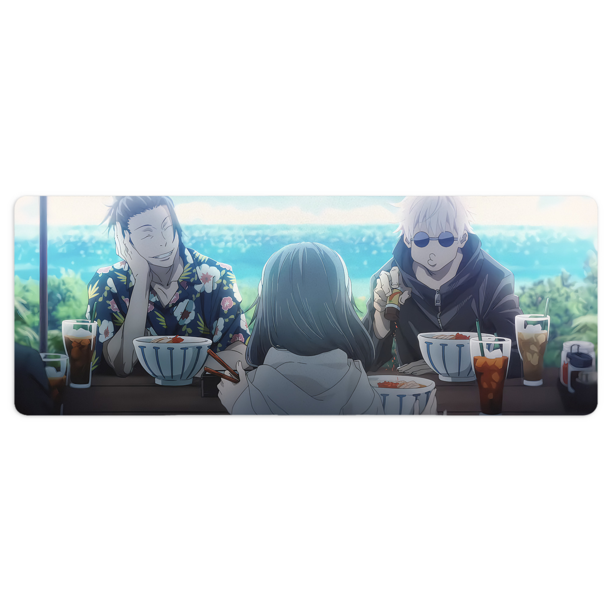 （画像用） 呪術廻戦 Jujutsu Kaisen ステッチ加工 大判デスクマット／滑り止めマウスパッド