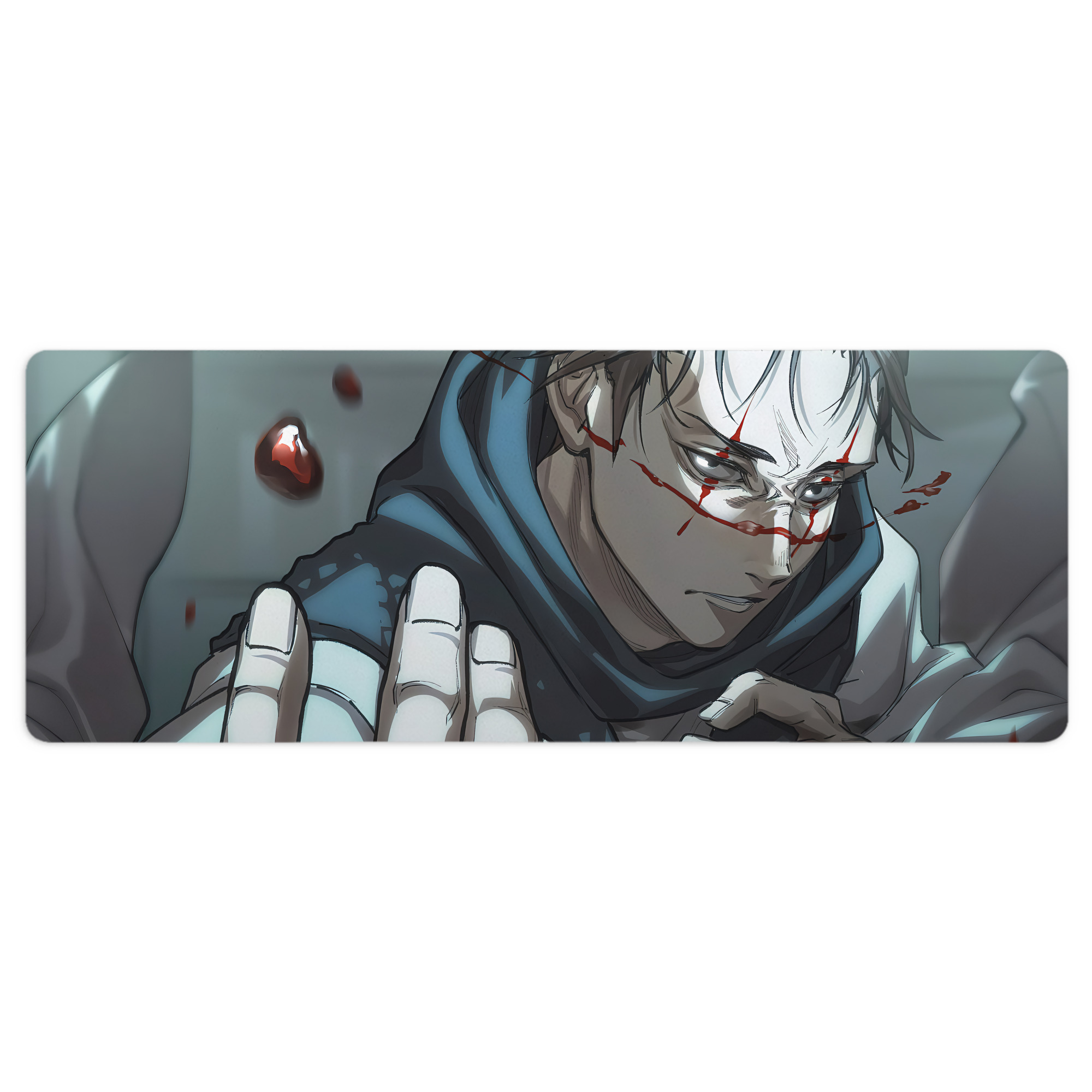 （画像用） 呪術廻戦 Jujutsu Kaisen ステッチ加工 大判デスクマット／滑り止めマウスパッド