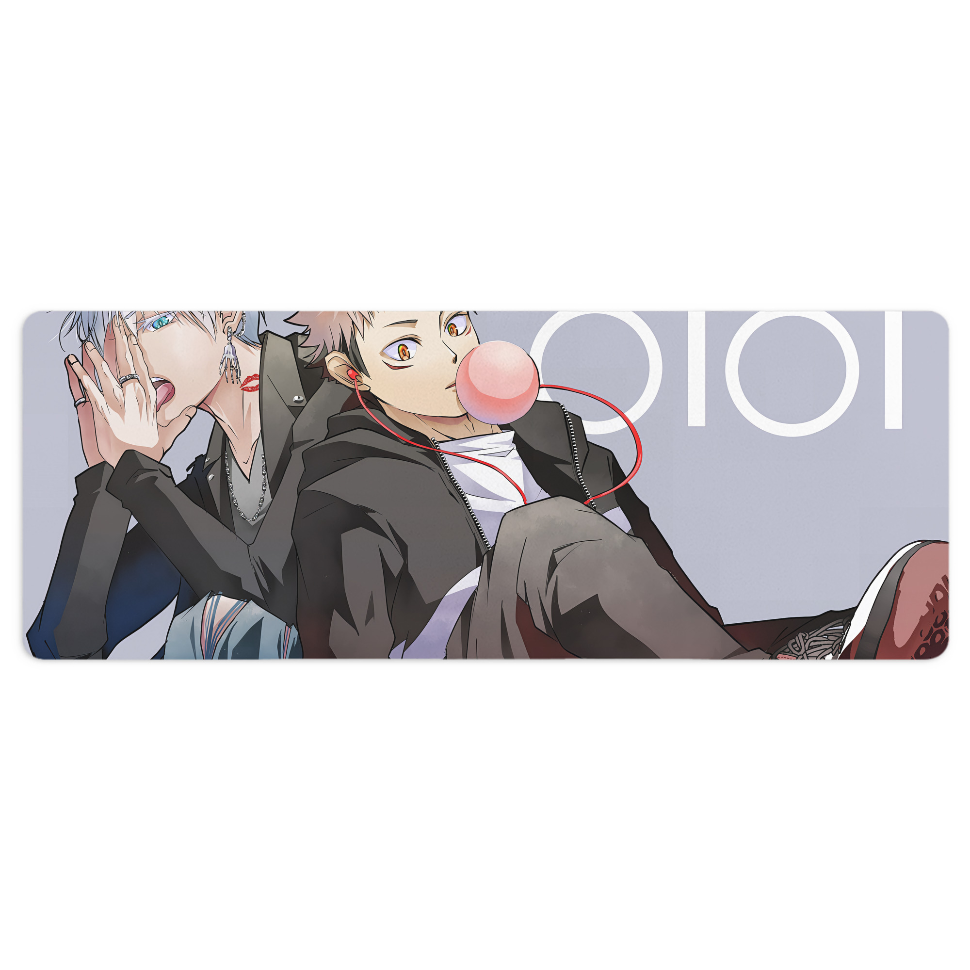 （画像用） 呪術廻戦 Jujutsu Kaisen ステッチ加工 大判デスクマット／滑り止めマウスパッド