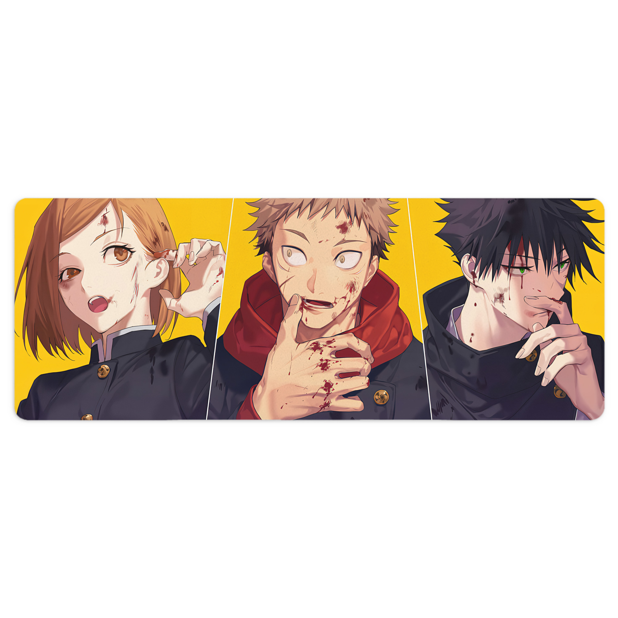 （画像用） 呪術廻戦 Jujutsu Kaisen ステッチ加工 大判デスクマット／滑り止めマウスパッド