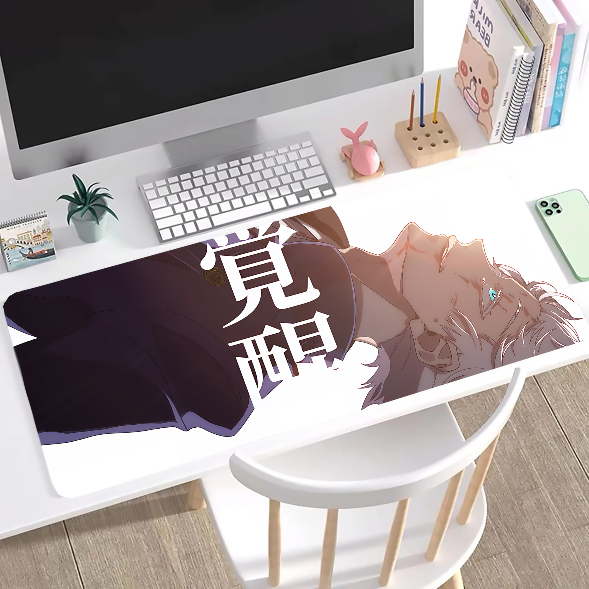 （画像用） 呪術廻戦 Jujutsu Kaisen ステッチ加工 大判デスクマット／滑り止めマウスパッド