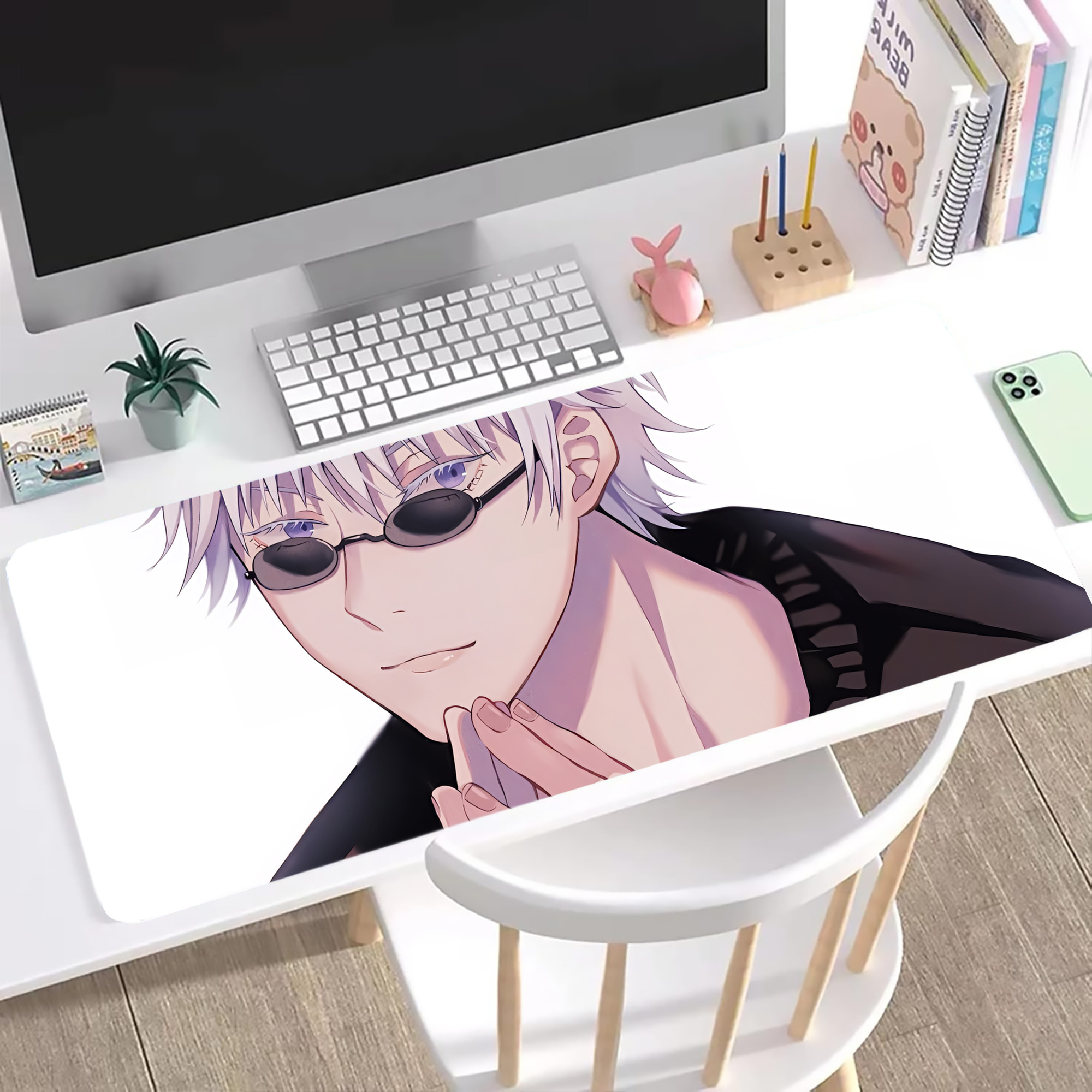 （画像用） 呪術廻戦 Jujutsu Kaisen ステッチ加工 大判デスクマット／滑り止めマウスパッド