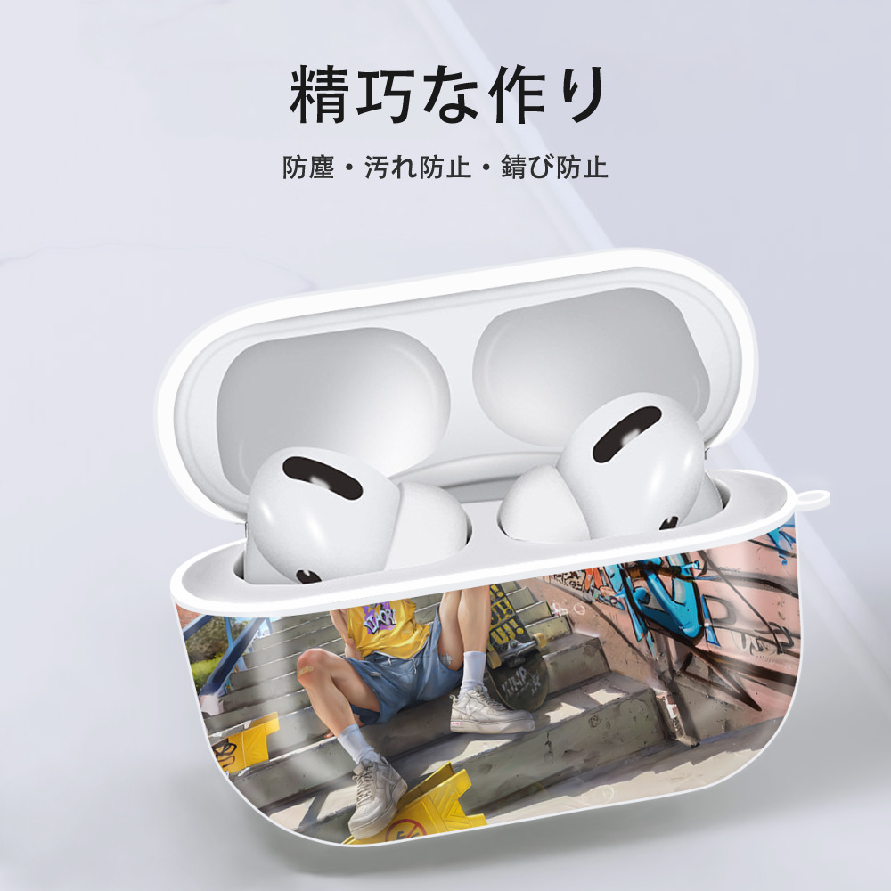 呪術廻戦 Jujutsu Kaisen 【AirPods Pro用】ハードシェル保護ケース 耐衝撃・防指紋・カラビナ付き商品仕様