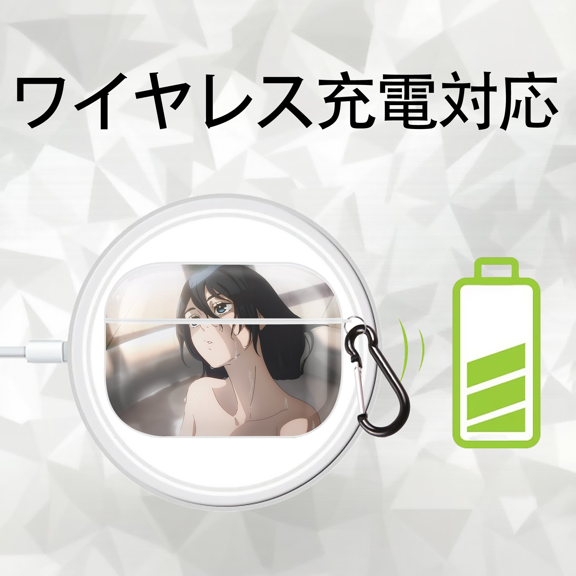呪術廻戦 Jujutsu Kaisen 【AirPods Pro用】ハードシェル保護ケース 耐衝撃・防指紋・カラビナ付き商品仕様