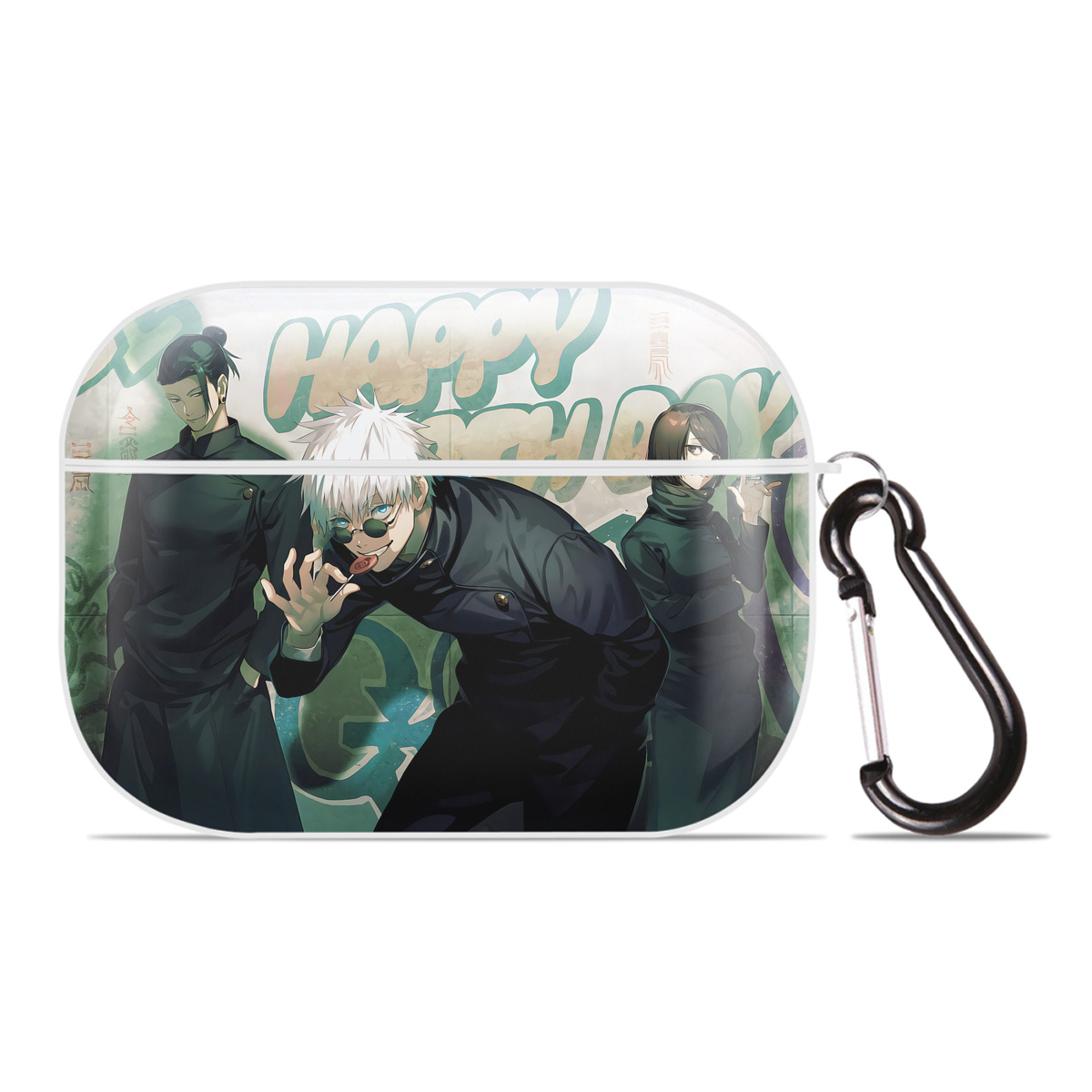 （画像用） 呪術廻戦 Jujutsu Kaisen 【AirPods Pro用】ハードシェル保護ケース 耐衝撃・防指紋・カラビナ付き商品仕様