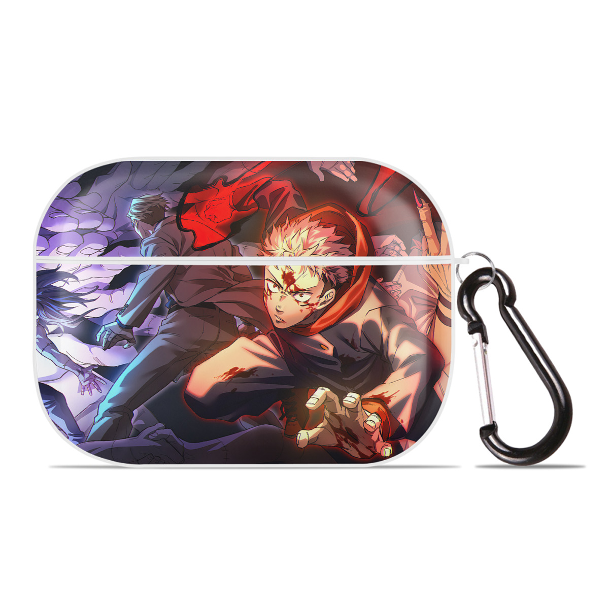 （画像用） 呪術廻戦 Jujutsu Kaisen 【AirPods Pro用】ハードシェル保護ケース 耐衝撃・防指紋・カラビナ付き商品仕様