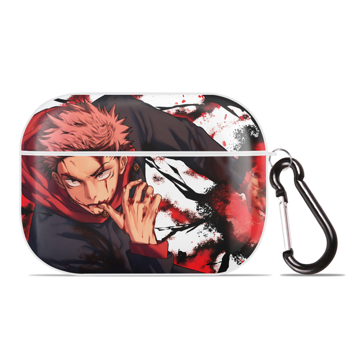 （画像用） 呪術廻戦 Jujutsu Kaisen 【AirPods Pro用】ハードシェル保護ケース 耐衝撃・防指紋・カラビナ付き商品仕様
