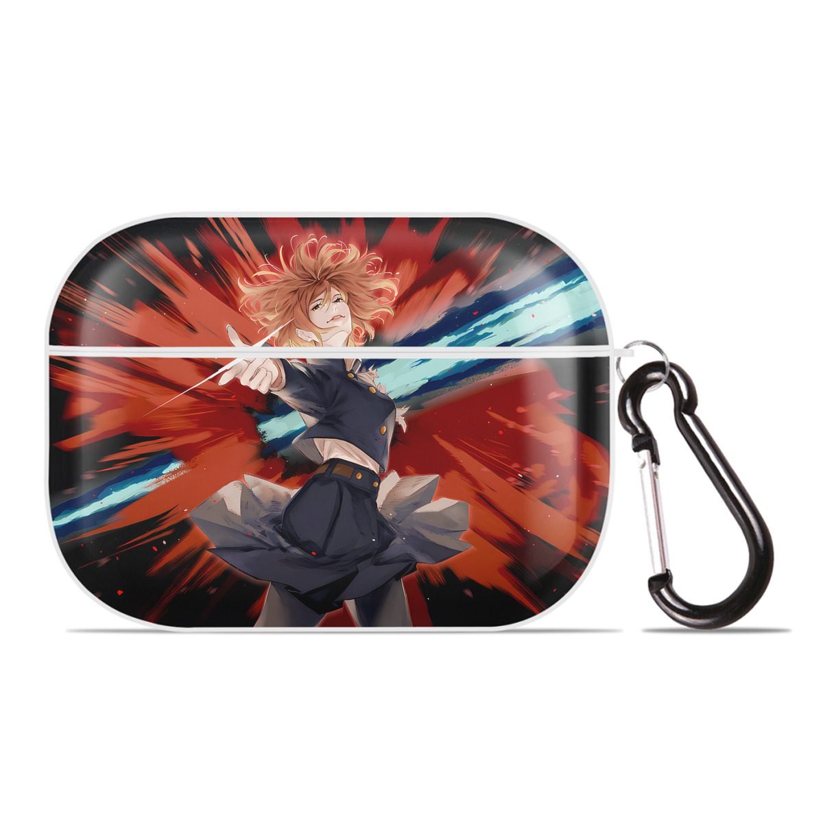 （画像用） 呪術廻戦 Jujutsu Kaisen 【AirPods Pro用】ハードシェル保護ケース 耐衝撃・防指紋・カラビナ付き商品仕様