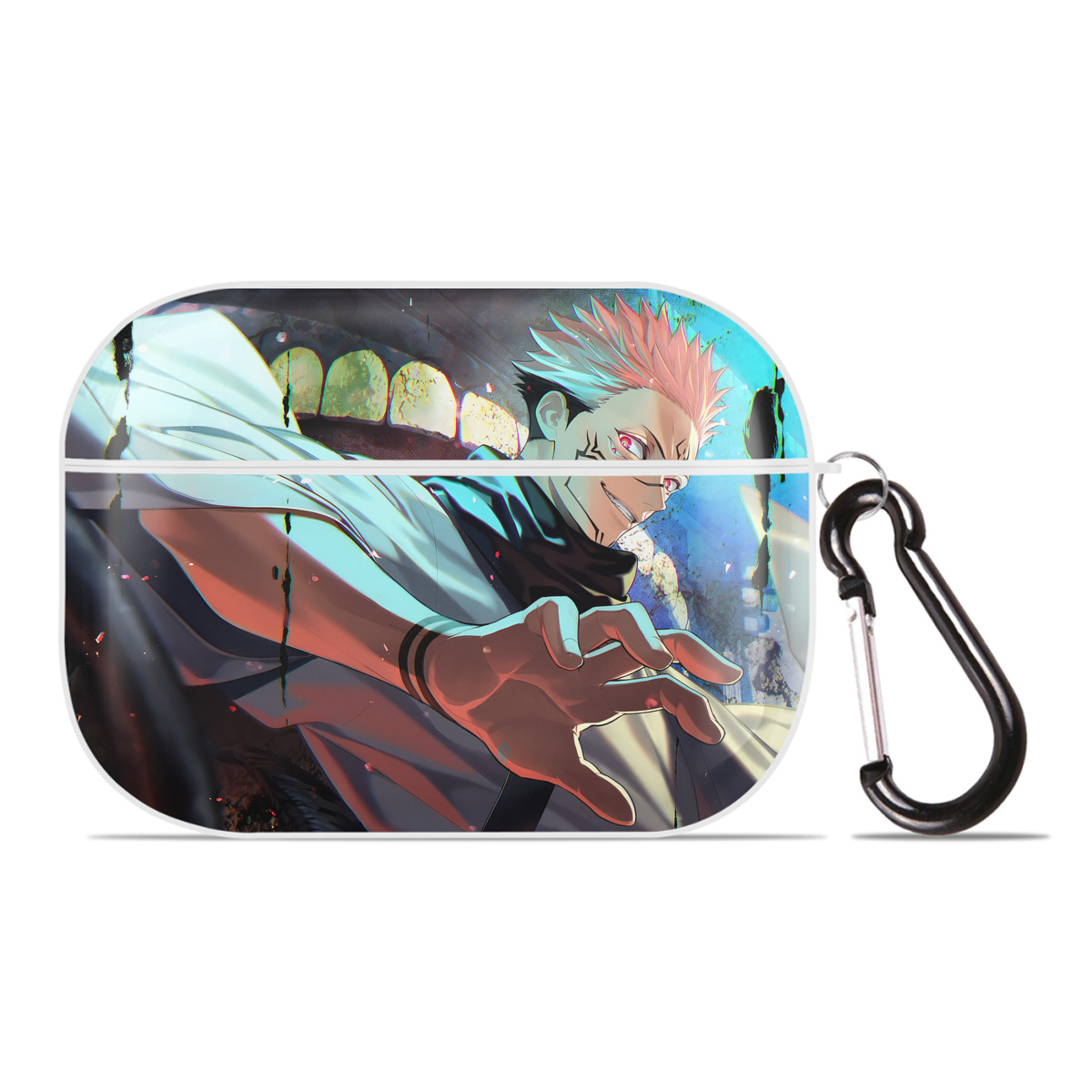 （画像用） 呪術廻戦 Jujutsu Kaisen 【AirPods Pro用】ハードシェル保護ケース 耐衝撃・防指紋・カラビナ付き商品仕様