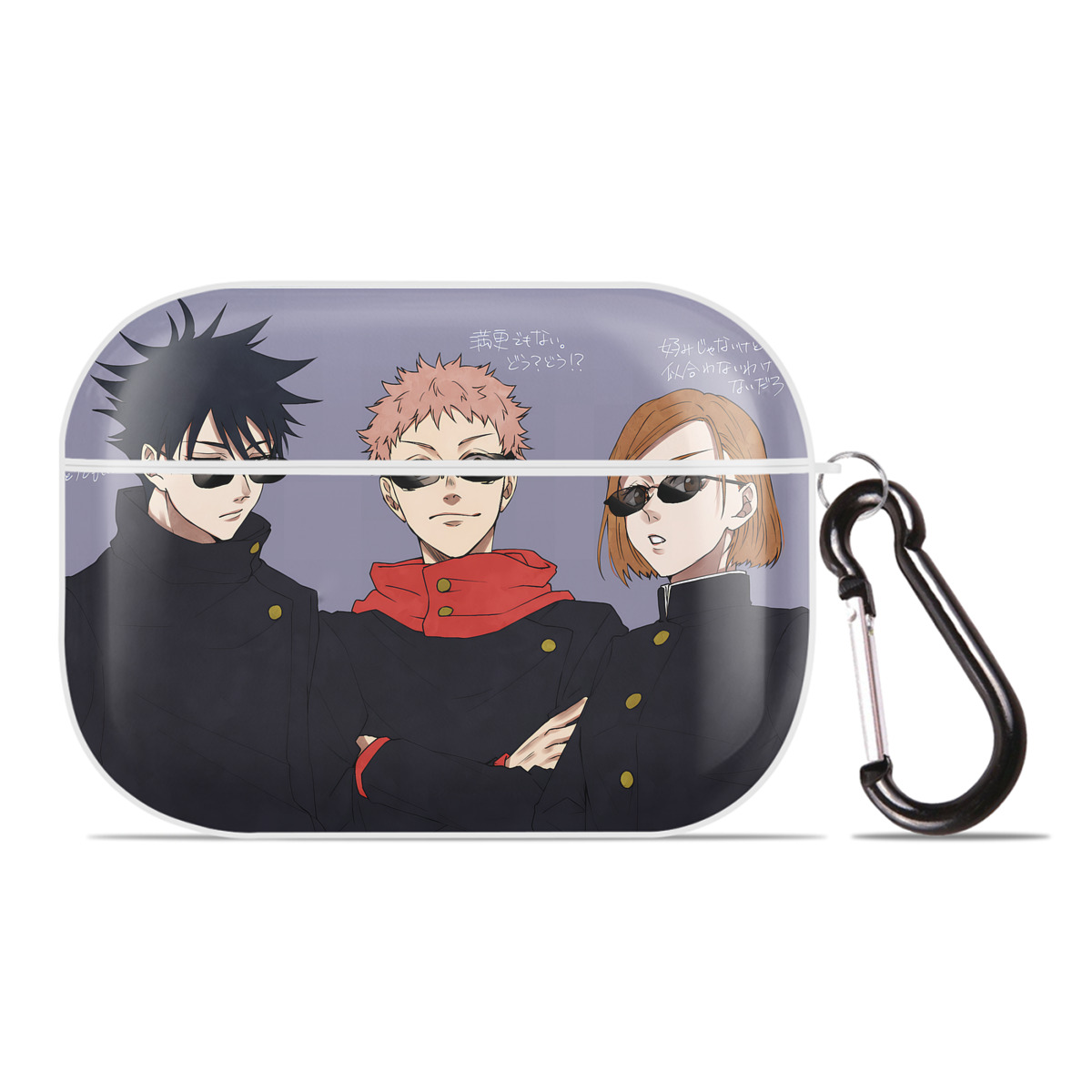 （画像用） 呪術廻戦 Jujutsu Kaisen 【AirPods Pro用】ハードシェル保護ケース 耐衝撃・防指紋・カラビナ付き商品仕様
