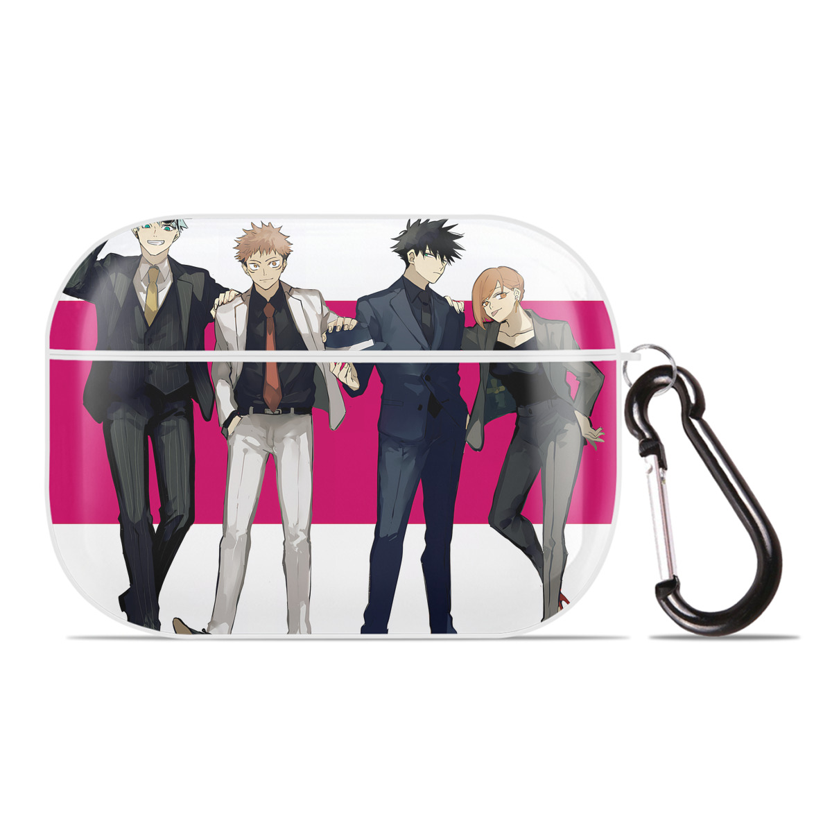 （画像用） 呪術廻戦 Jujutsu Kaisen 【AirPods Pro用】ハードシェル保護ケース 耐衝撃・防指紋・カラビナ付き商品仕様