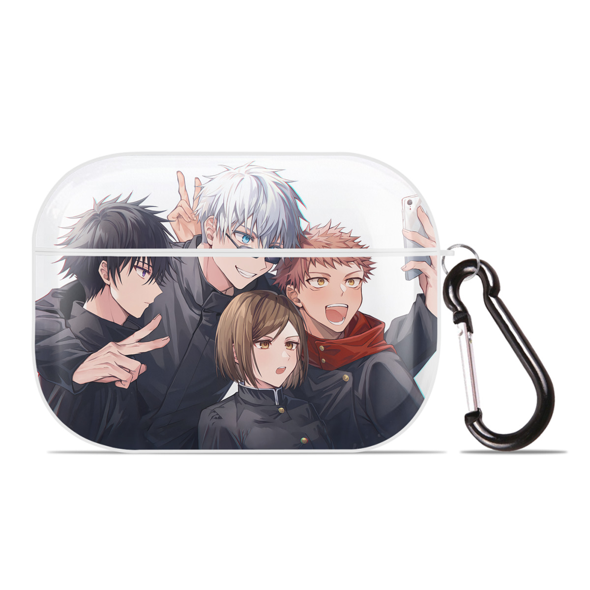 （画像用） 呪術廻戦 Jujutsu Kaisen 【AirPods Pro用】ハードシェル保護ケース 耐衝撃・防指紋・カラビナ付き商品仕様