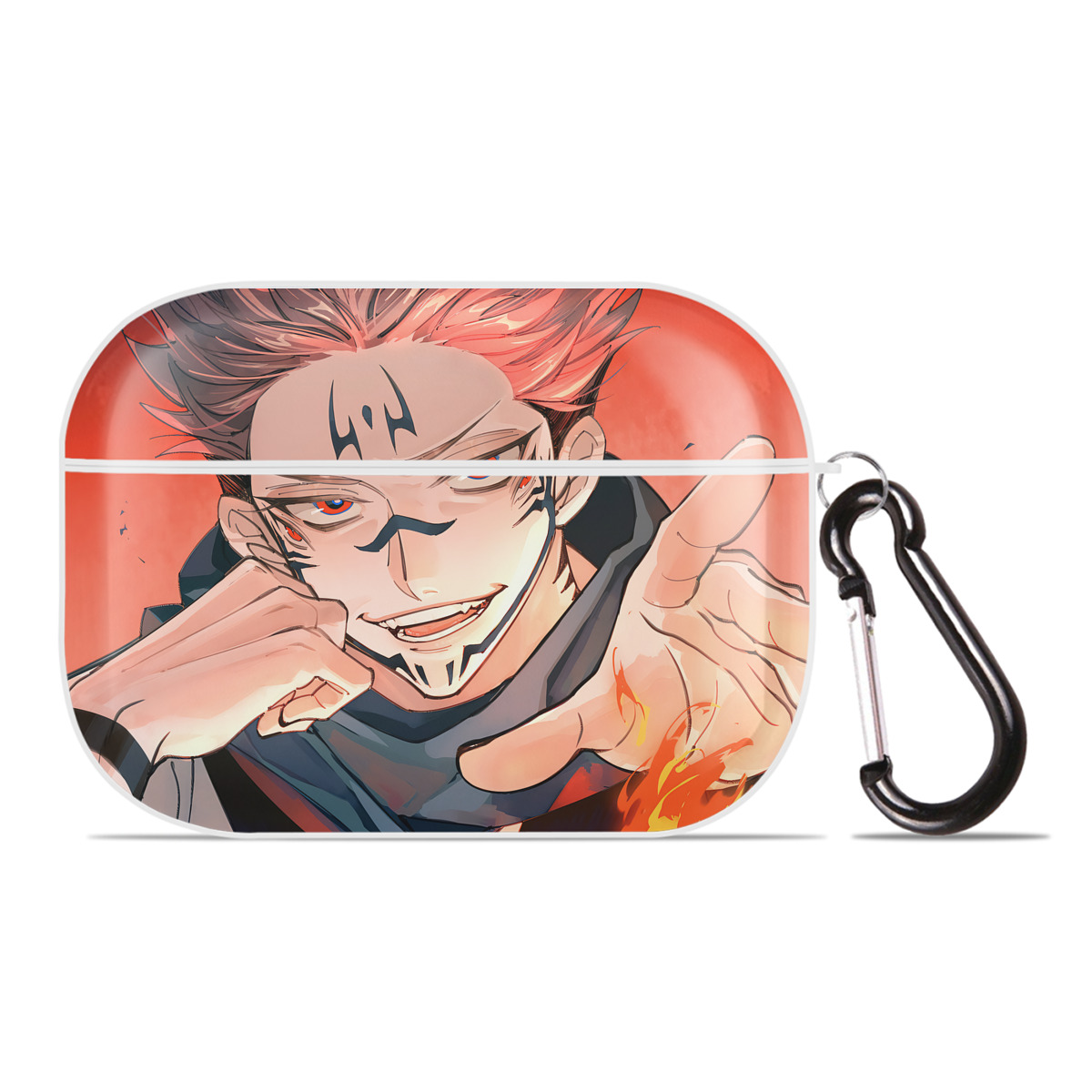 （画像用） 呪術廻戦 Jujutsu Kaisen 【AirPods Pro用】ハードシェル保護ケース 耐衝撃・防指紋・カラビナ付き商品仕様