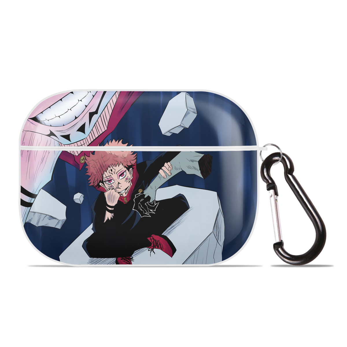 （画像用） 呪術廻戦 Jujutsu Kaisen 【AirPods Pro用】ハードシェル保護ケース 耐衝撃・防指紋・カラビナ付き商品仕様
