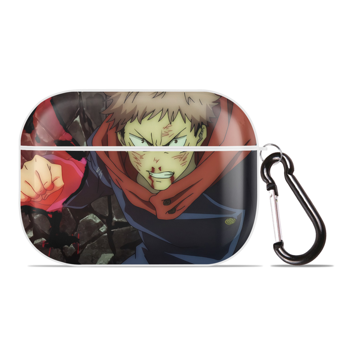 （画像用） 呪術廻戦 Jujutsu Kaisen 【AirPods Pro用】ハードシェル保護ケース 耐衝撃・防指紋・カラビナ付き商品仕様