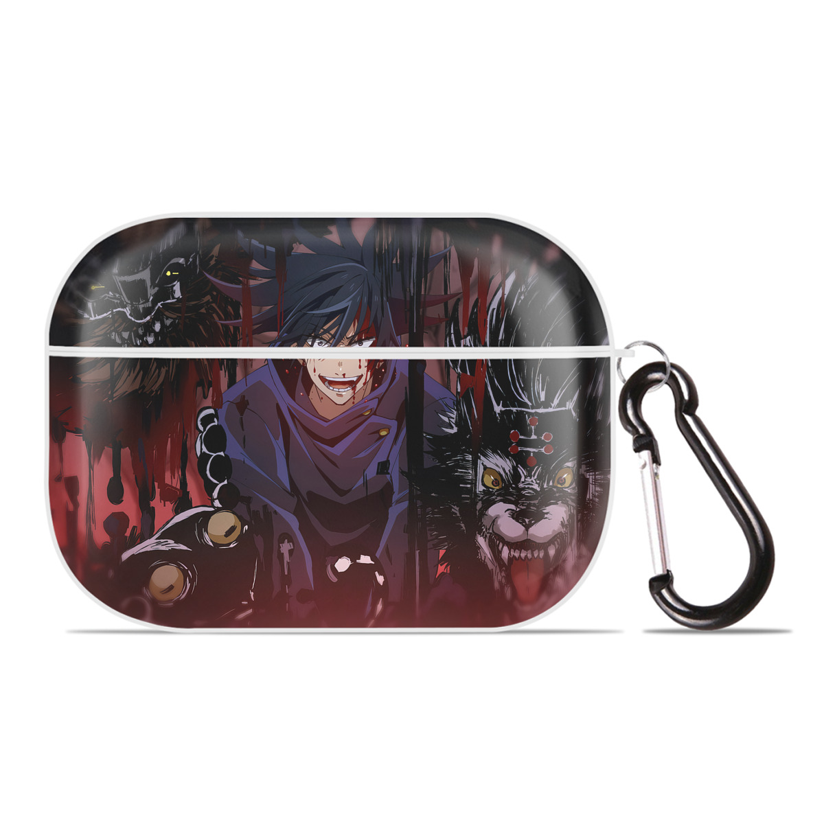 （画像用） 呪術廻戦 Jujutsu Kaisen 【AirPods Pro用】ハードシェル保護ケース 耐衝撃・防指紋・カラビナ付き商品仕様