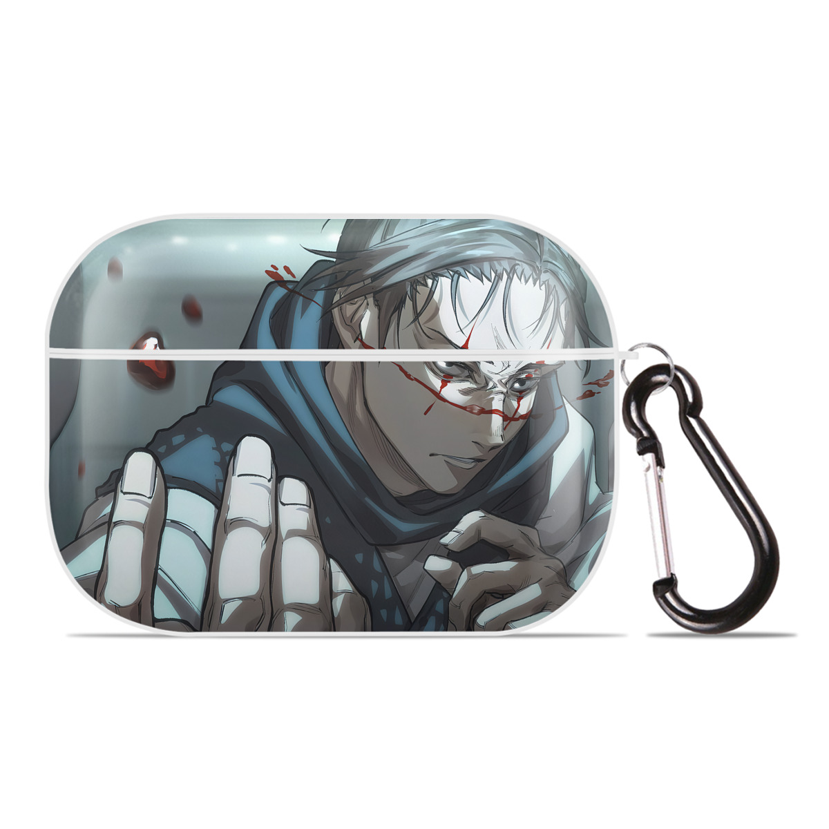（画像用） 呪術廻戦 Jujutsu Kaisen 【AirPods Pro用】ハードシェル保護ケース 耐衝撃・防指紋・カラビナ付き商品仕様
