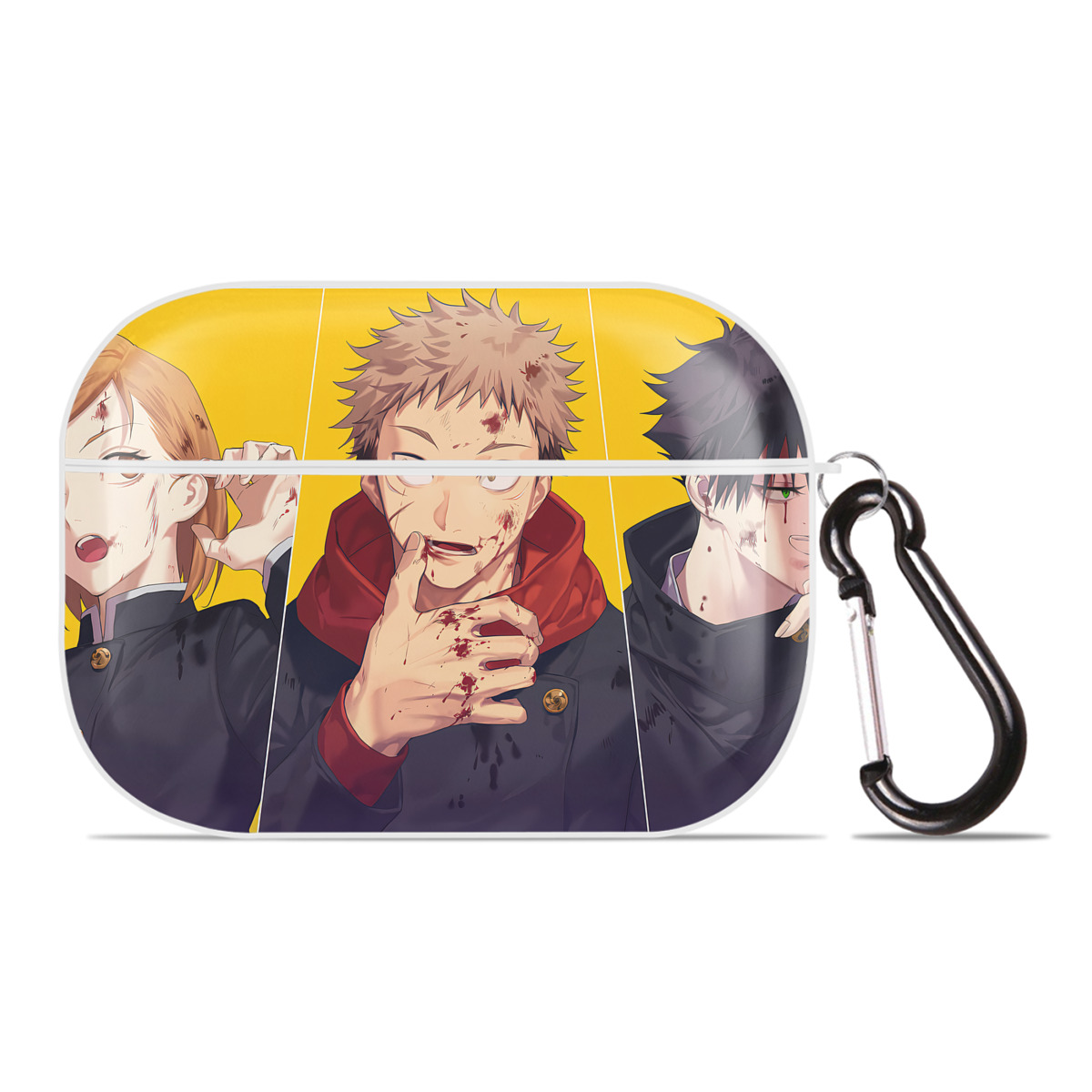 （画像用） 呪術廻戦 Jujutsu Kaisen 【AirPods Pro用】ハードシェル保護ケース 耐衝撃・防指紋・カラビナ付き商品仕様