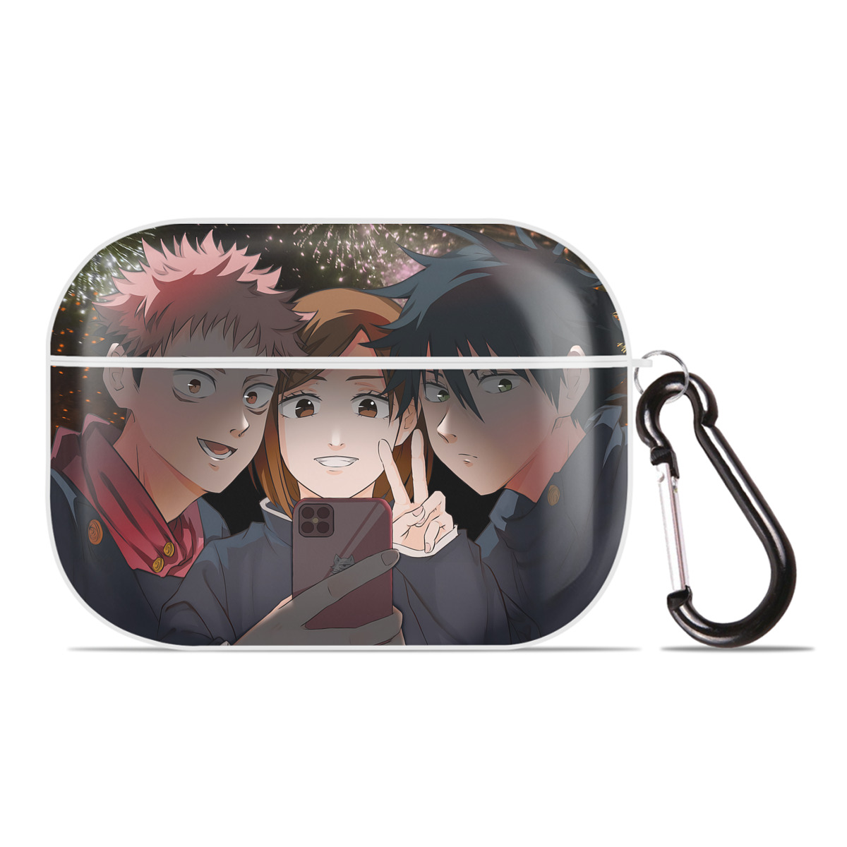 （画像用） 呪術廻戦 Jujutsu Kaisen 【AirPods Pro用】ハードシェル保護ケース 耐衝撃・防指紋・カラビナ付き商品仕様