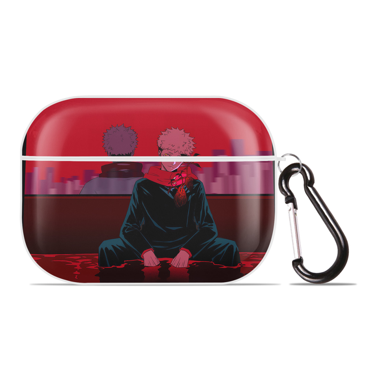 （画像用） 呪術廻戦 Jujutsu Kaisen 【AirPods Pro用】ハードシェル保護ケース 耐衝撃・防指紋・カラビナ付き商品仕様