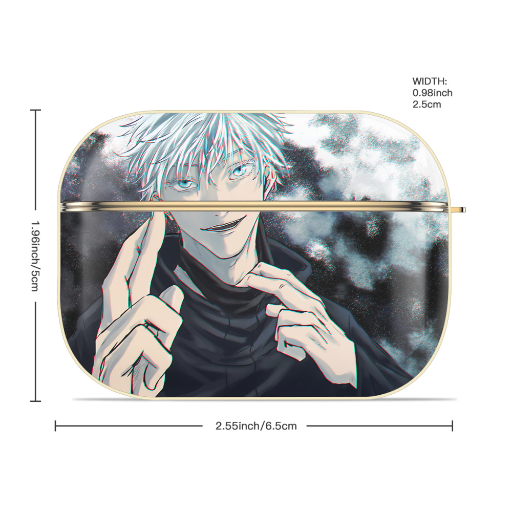 呪術廻戦 Jujutsu Kaisen 【AirPods Pro用】ハードシェル保護ケース｜耐衝撃・防指紋・カラビナ付き商品仕様