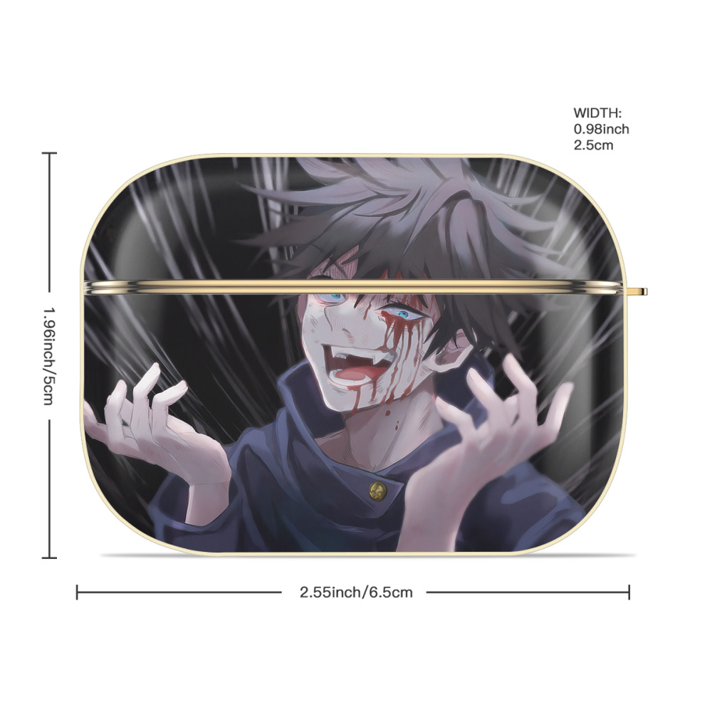 呪術廻戦 Jujutsu Kaisen 【AirPods Pro用】ハードシェル保護ケース｜耐衝撃・防指紋・カラビナ付き商品仕様