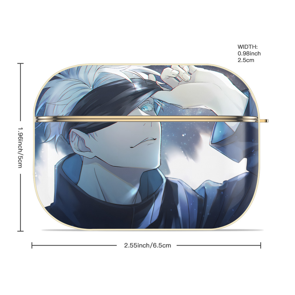 呪術廻戦 Jujutsu Kaisen 【AirPods Pro用】ハードシェル保護ケース｜耐衝撃・防指紋・カラビナ付き商品仕様