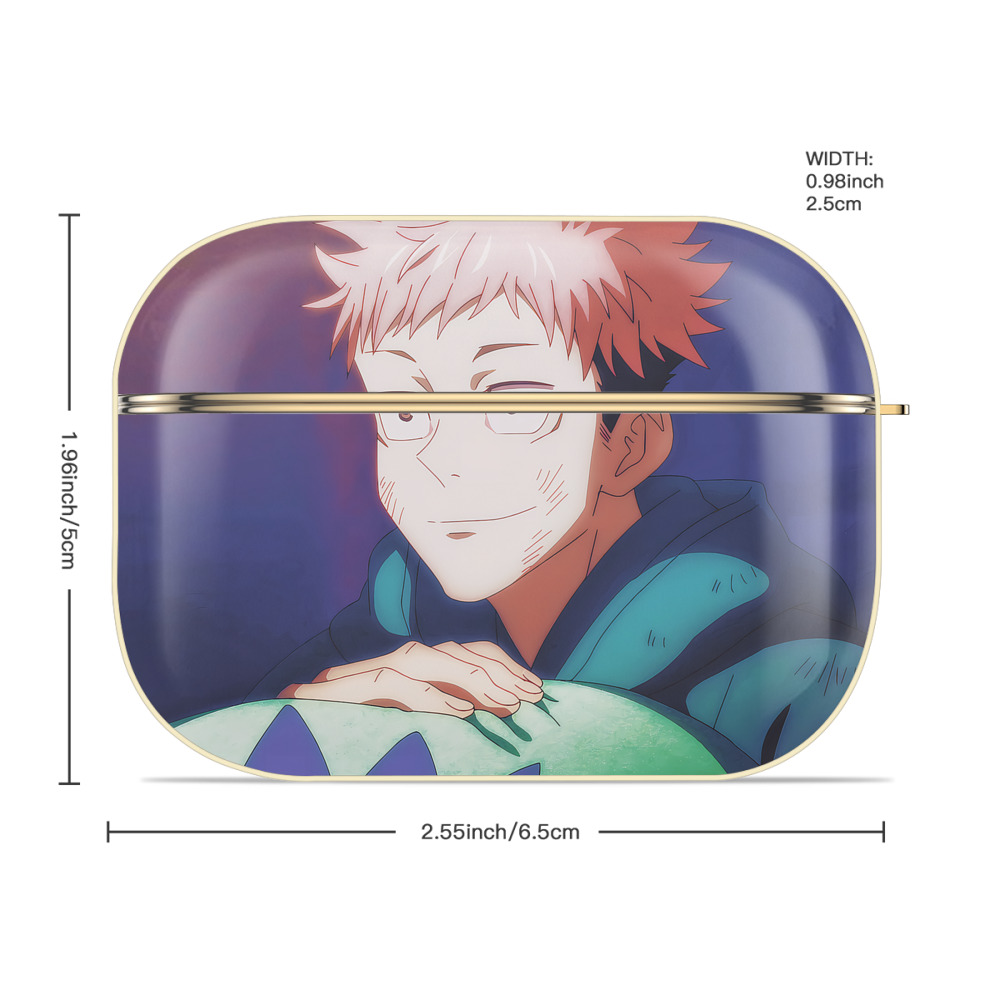 呪術廻戦 Jujutsu Kaisen 【AirPods Pro用】ハードシェル保護ケース｜耐衝撃・防指紋・カラビナ付き商品仕様